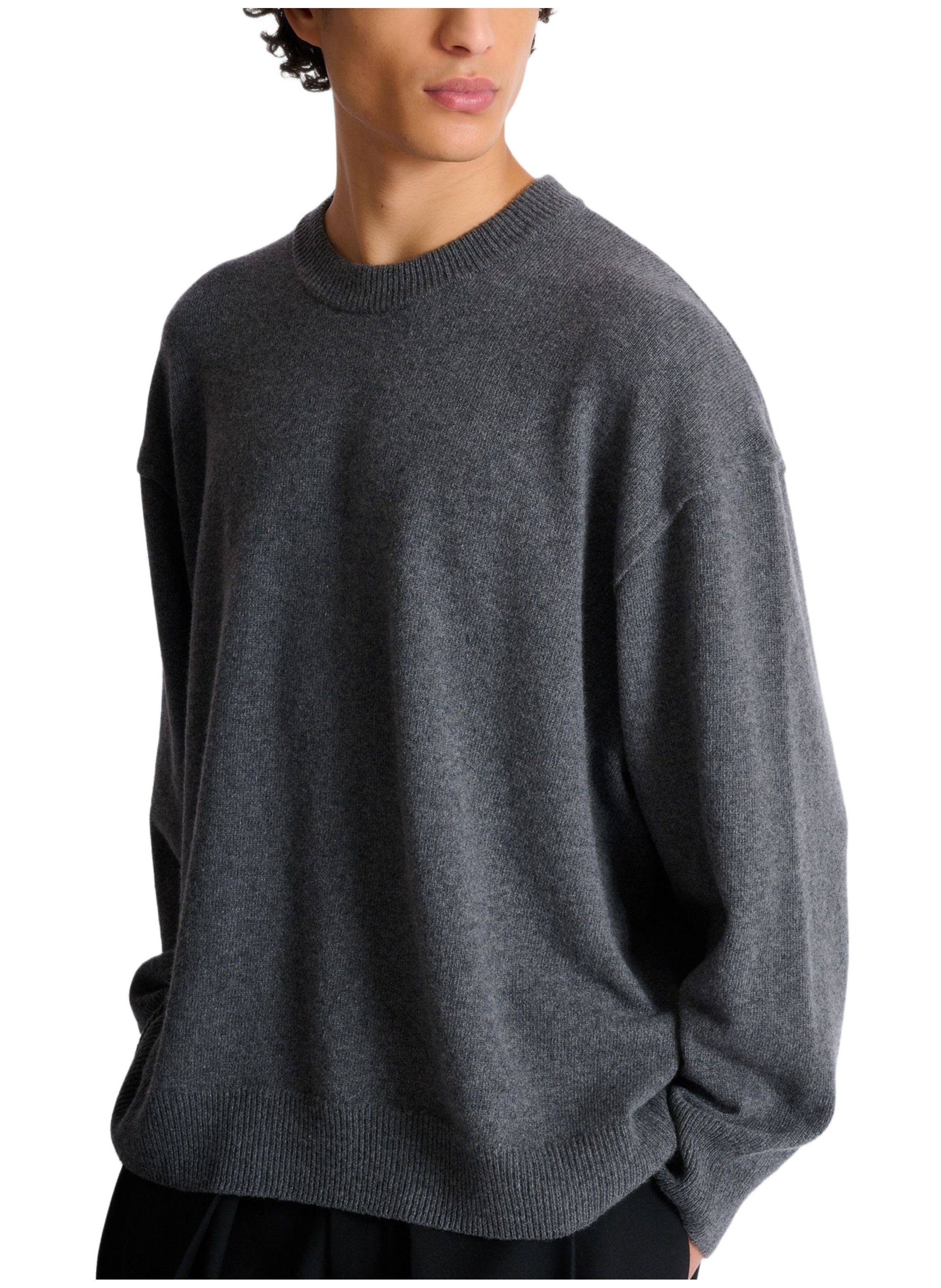 Sweatshirt en éco-cachemire BALMAIN Gris