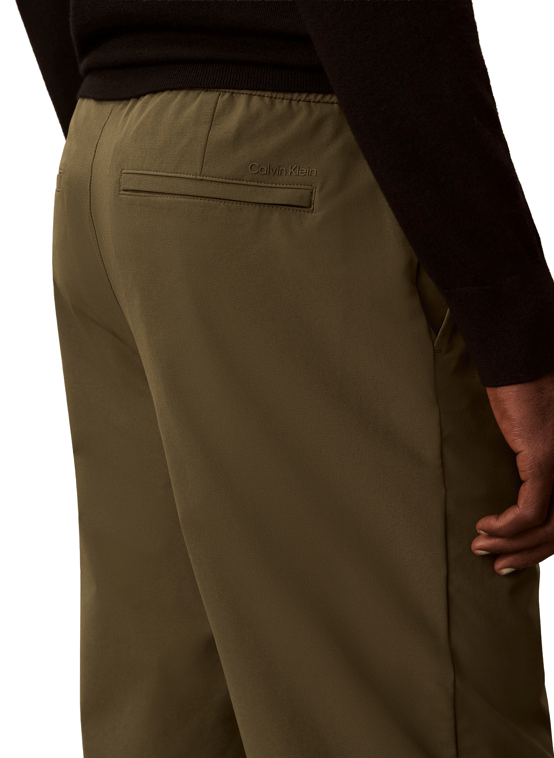 Pantalon uni droit CALVIN KLEIN Kaki