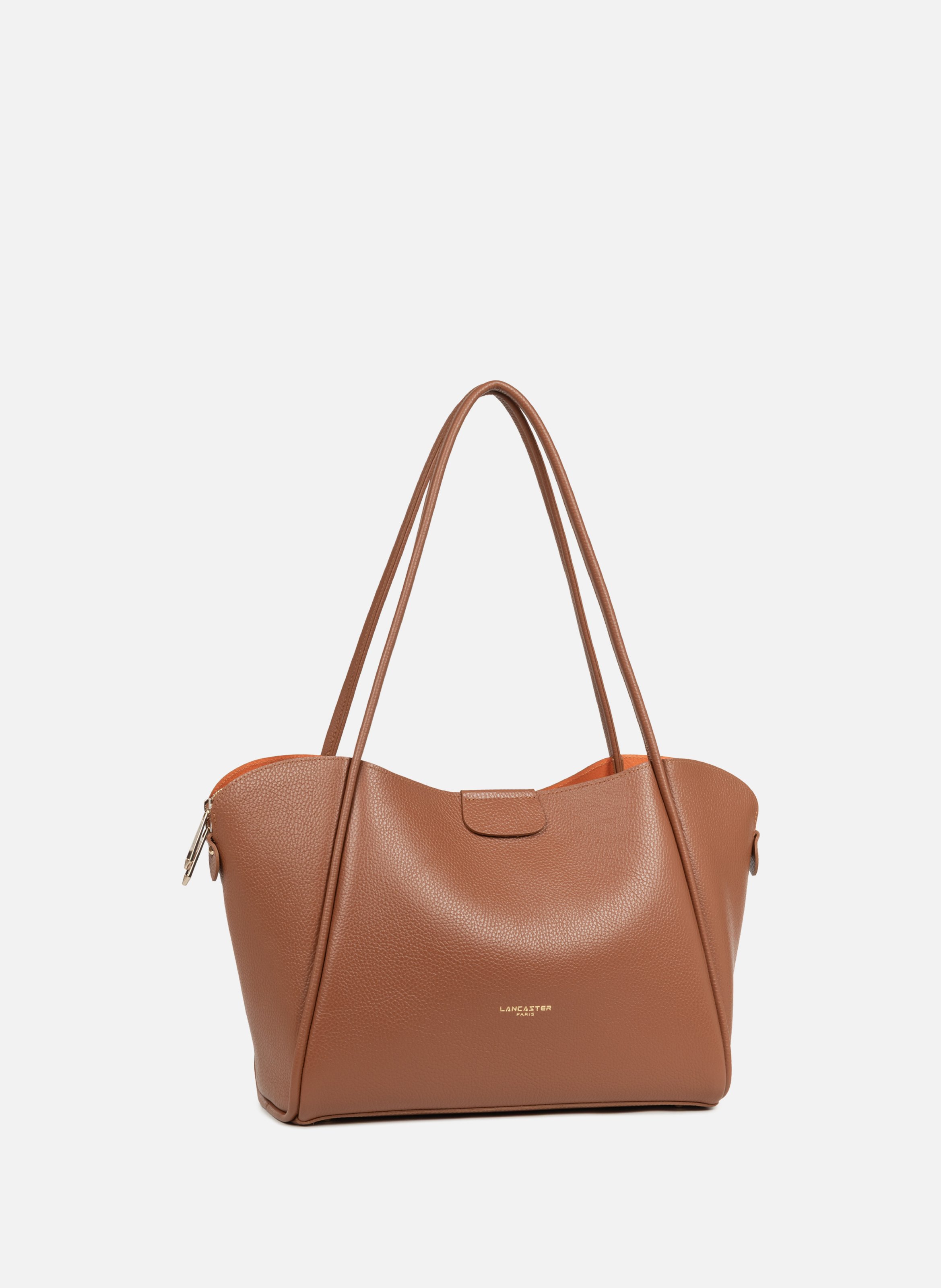 Très grand sac cabas épaule - ida double LANCASTER Marron