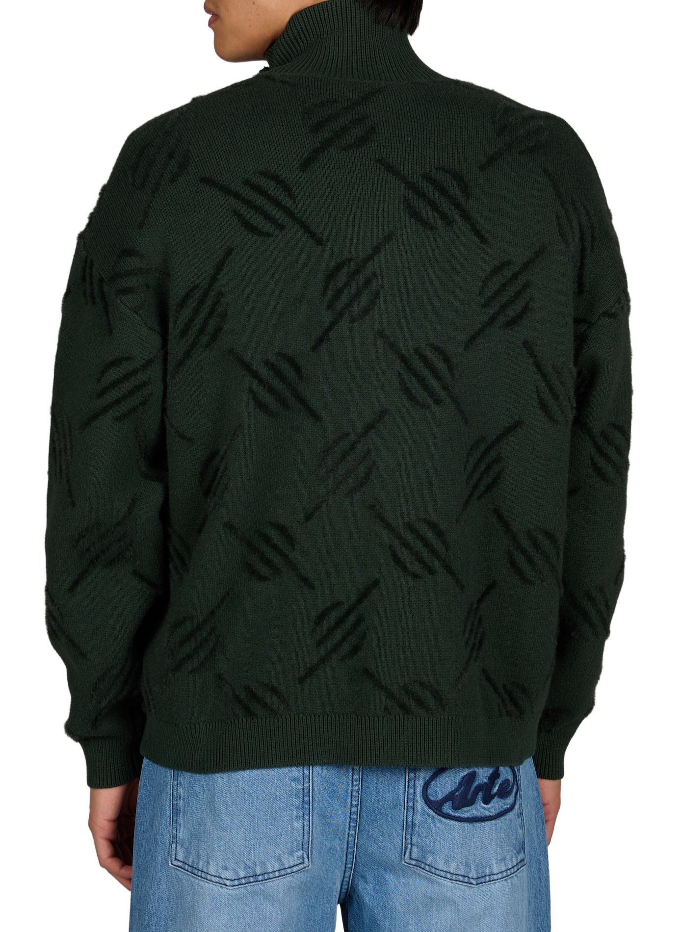 Straight zip-up cotton sweater DAILY PAPER Green