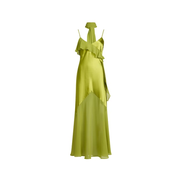 Robe sans manches évasée et satinée Robe sans manches évasée et satinée