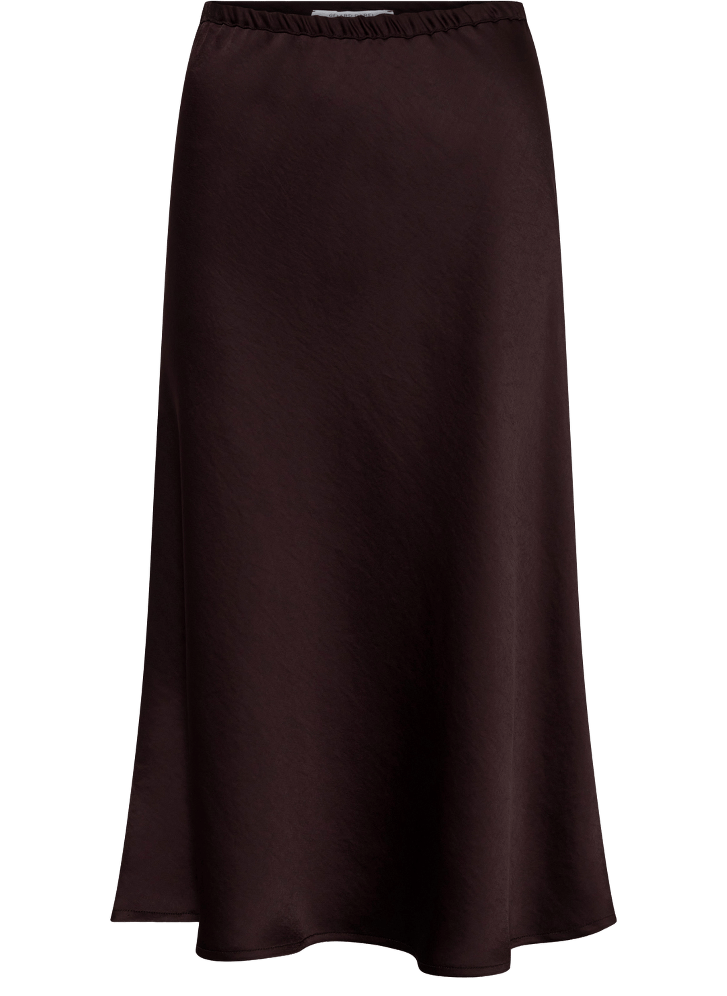 Jupe midi en satin - jolana GERARD DAREL Marron