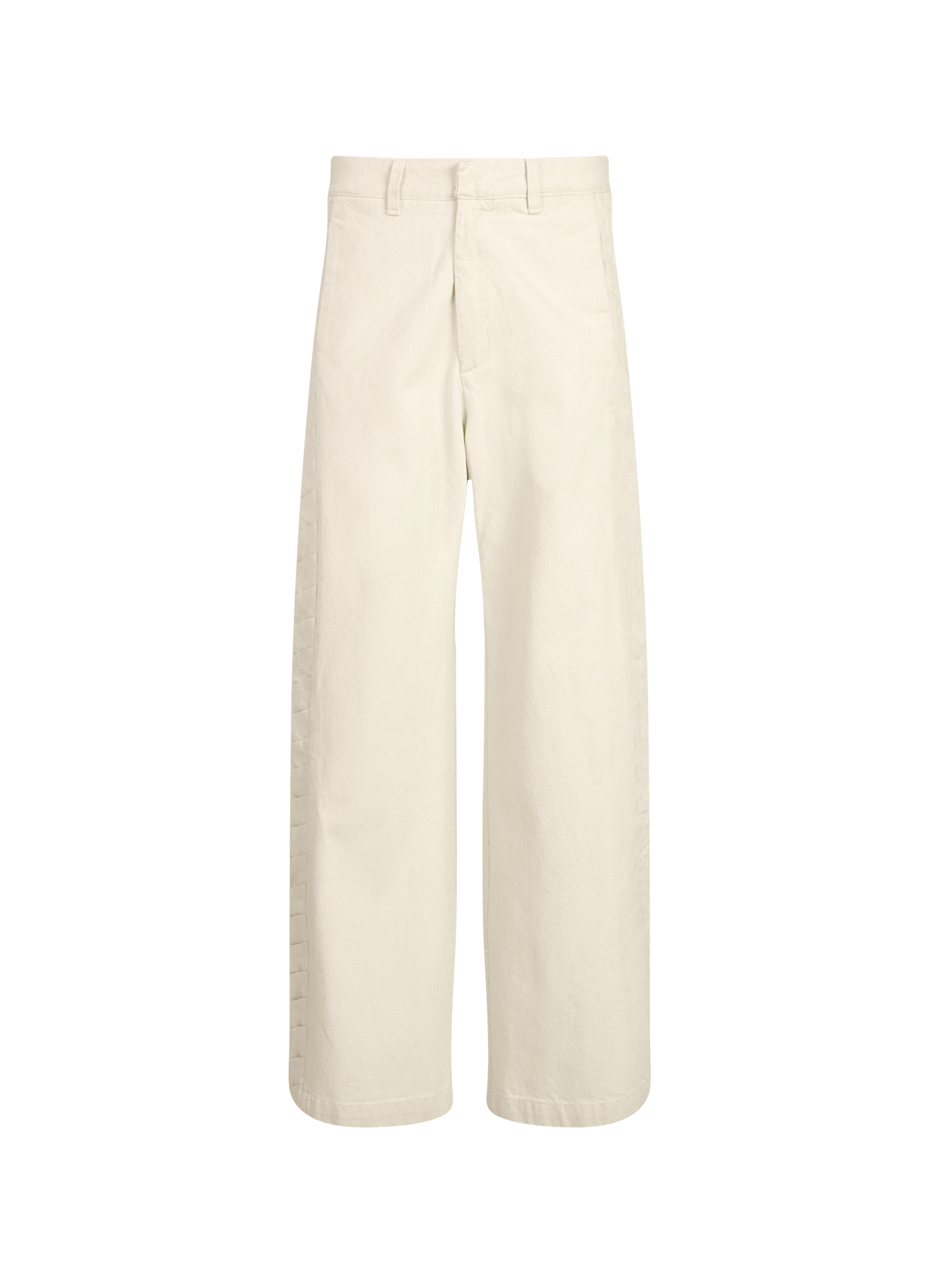 Encuentros jeans with pleated side panels in cotton CAMPILLO White