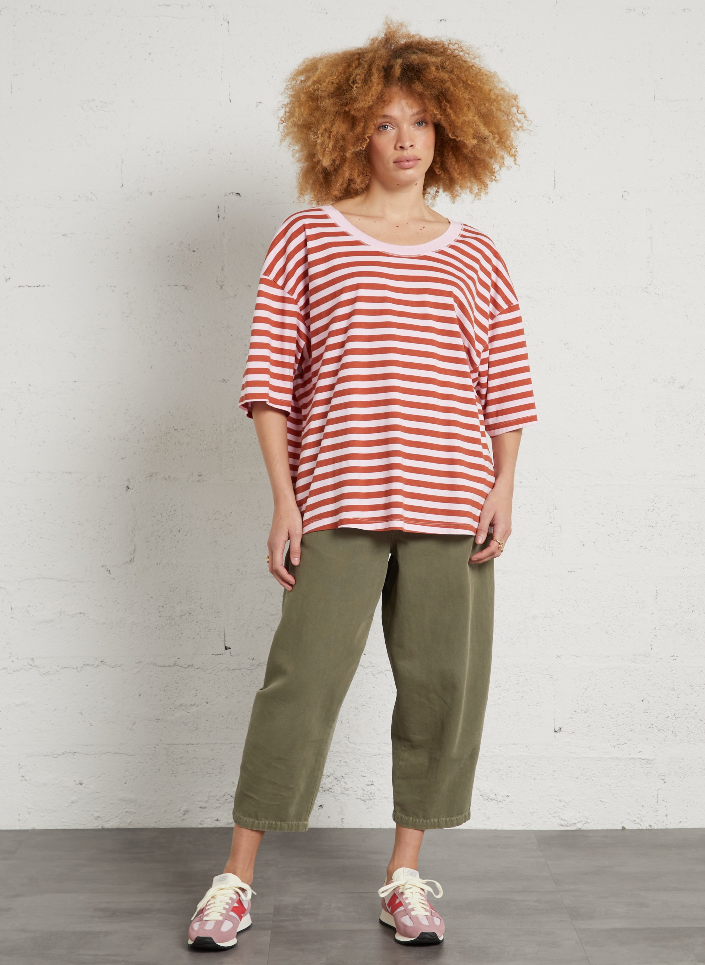 T-shirt oversize en coton gixy AMERICAN VINTAGE Rouge