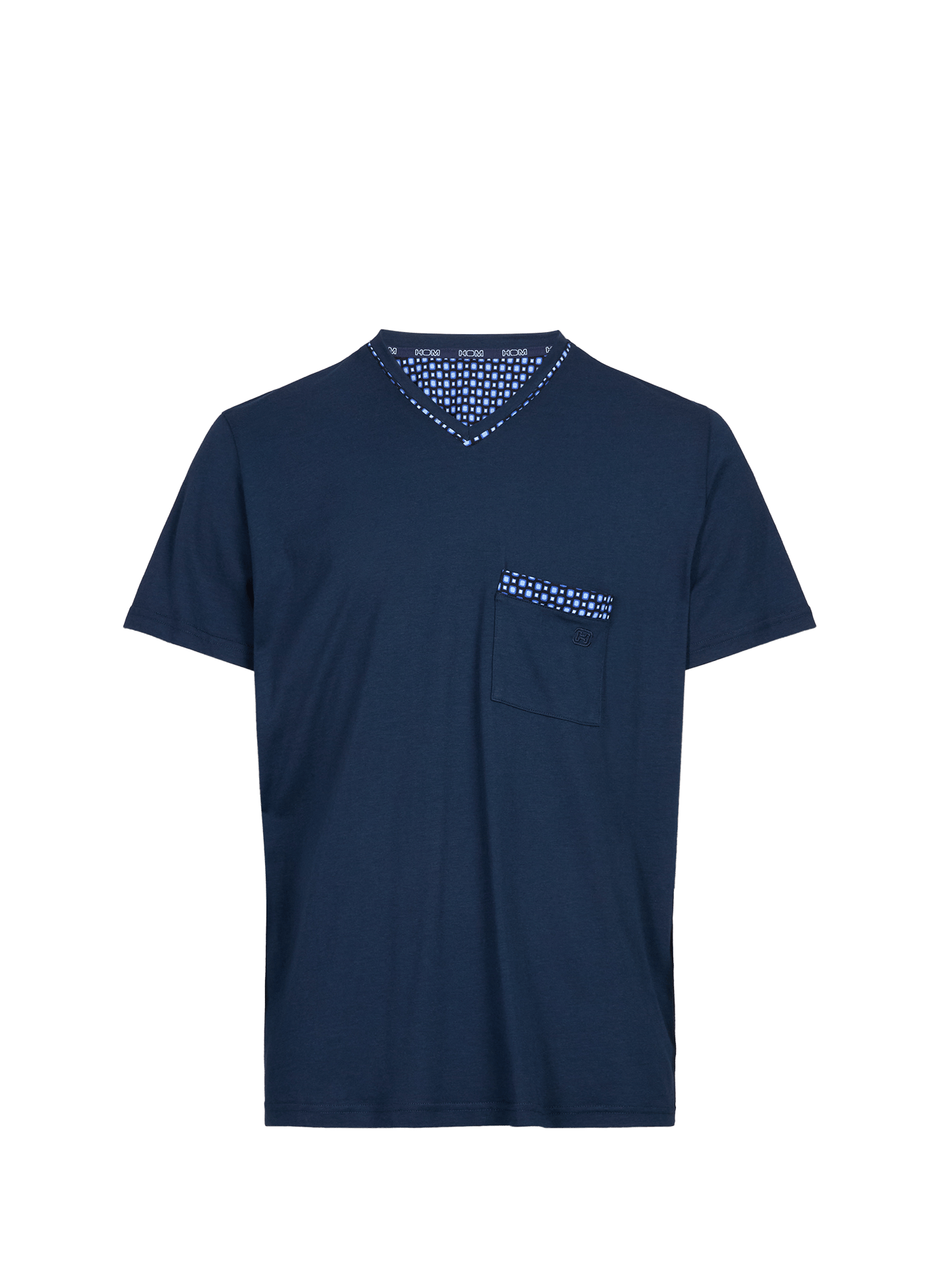 Cotton blend short pajama set HOM Blue