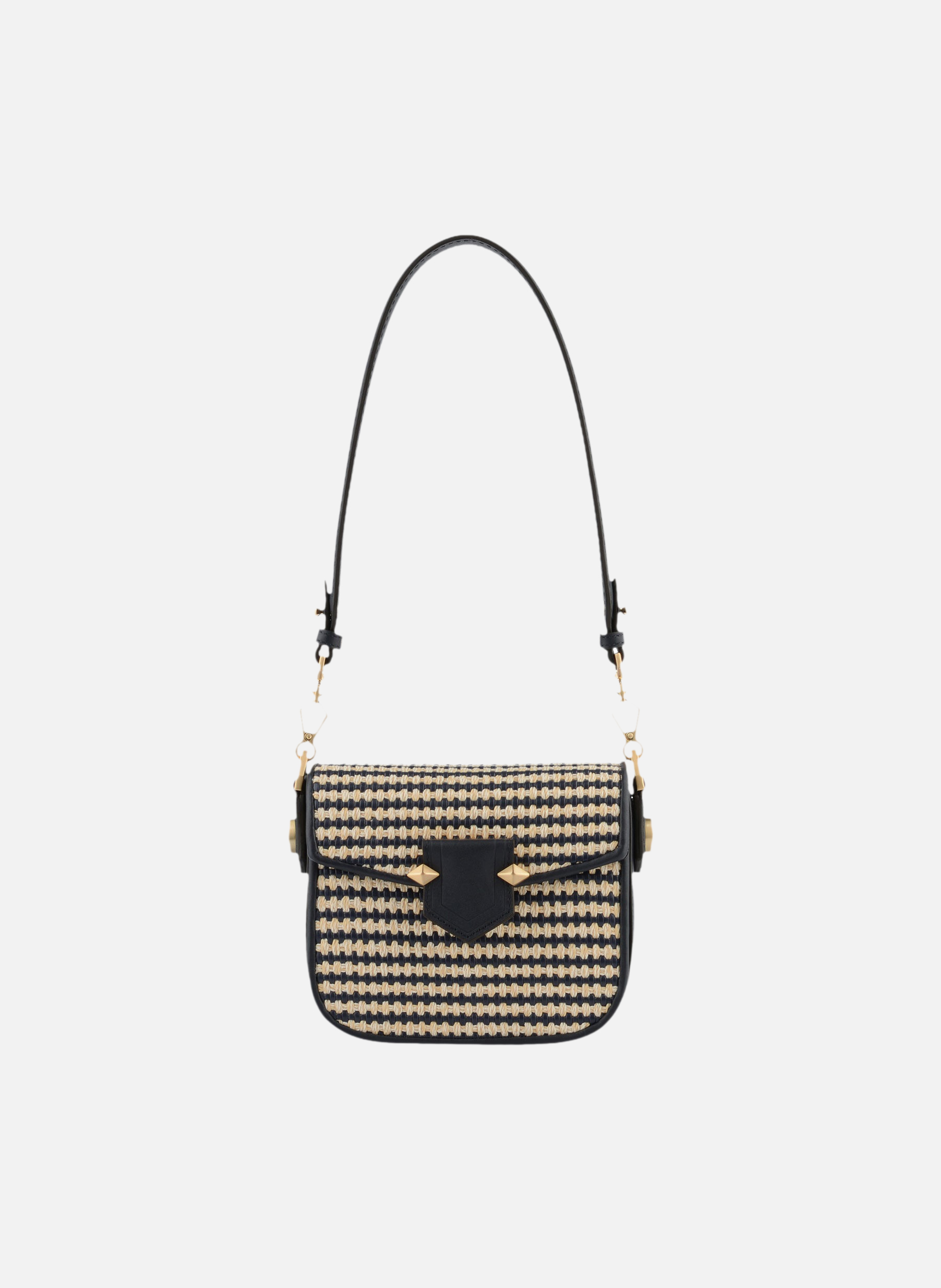 Sèvres tressé | sac porté épaule  Marine