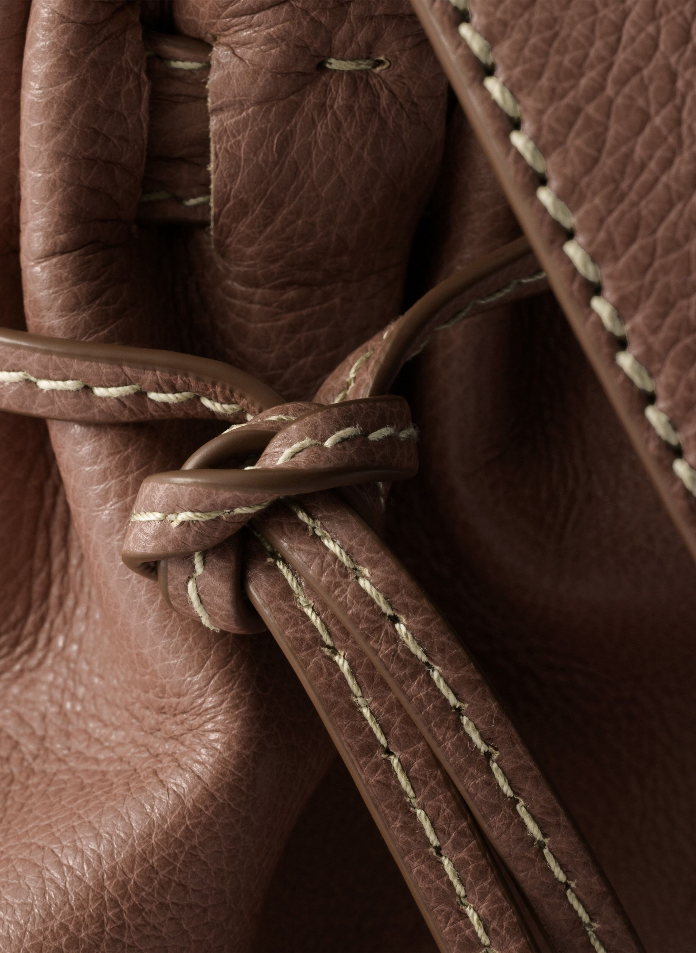Cabas prada bonnie en cuir vieilli de taille moyen PRADA Marron