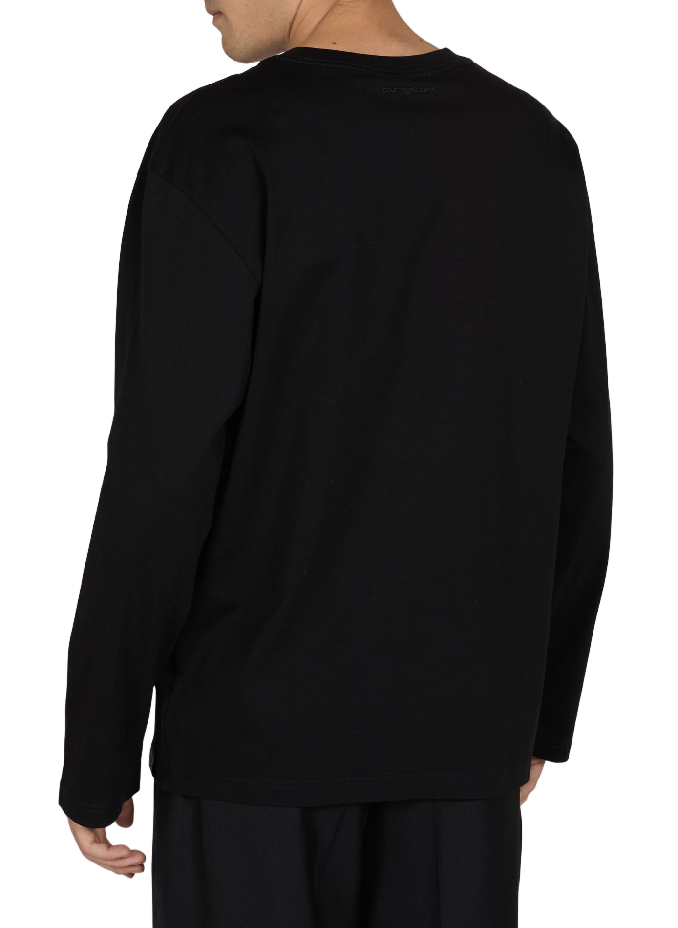 Logo cotton T-shirt COURRÈGES Black