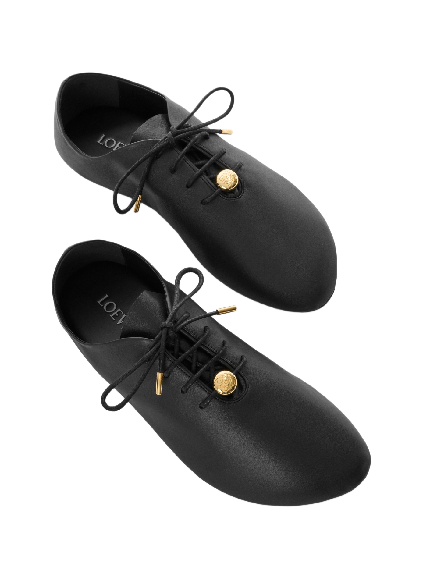 Zapatos de cordones Pebble Soft de cuero de cordero nappa LOEWE Negro