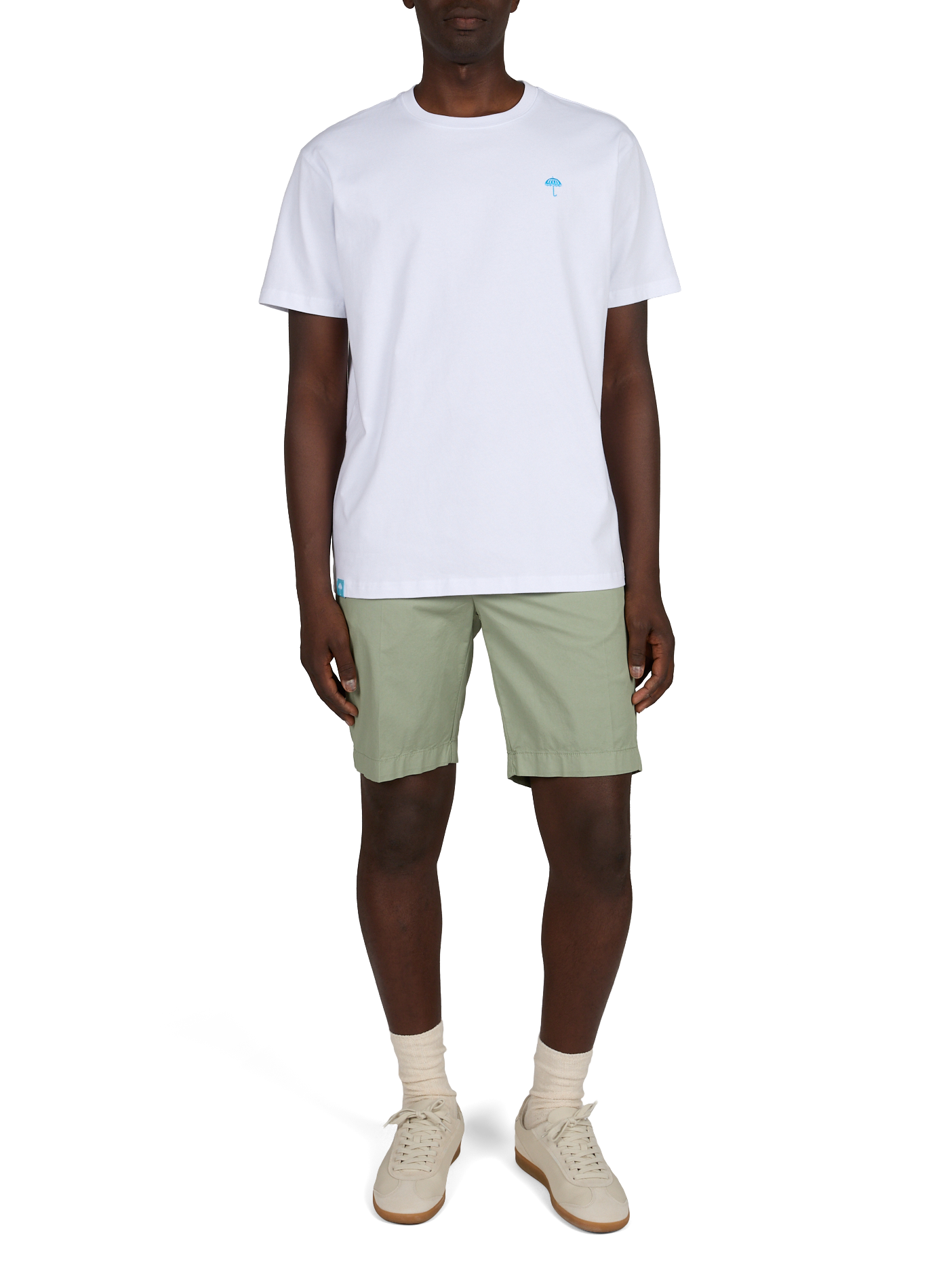 Straight t-shirt with small embroidery HELAS CAPS White
