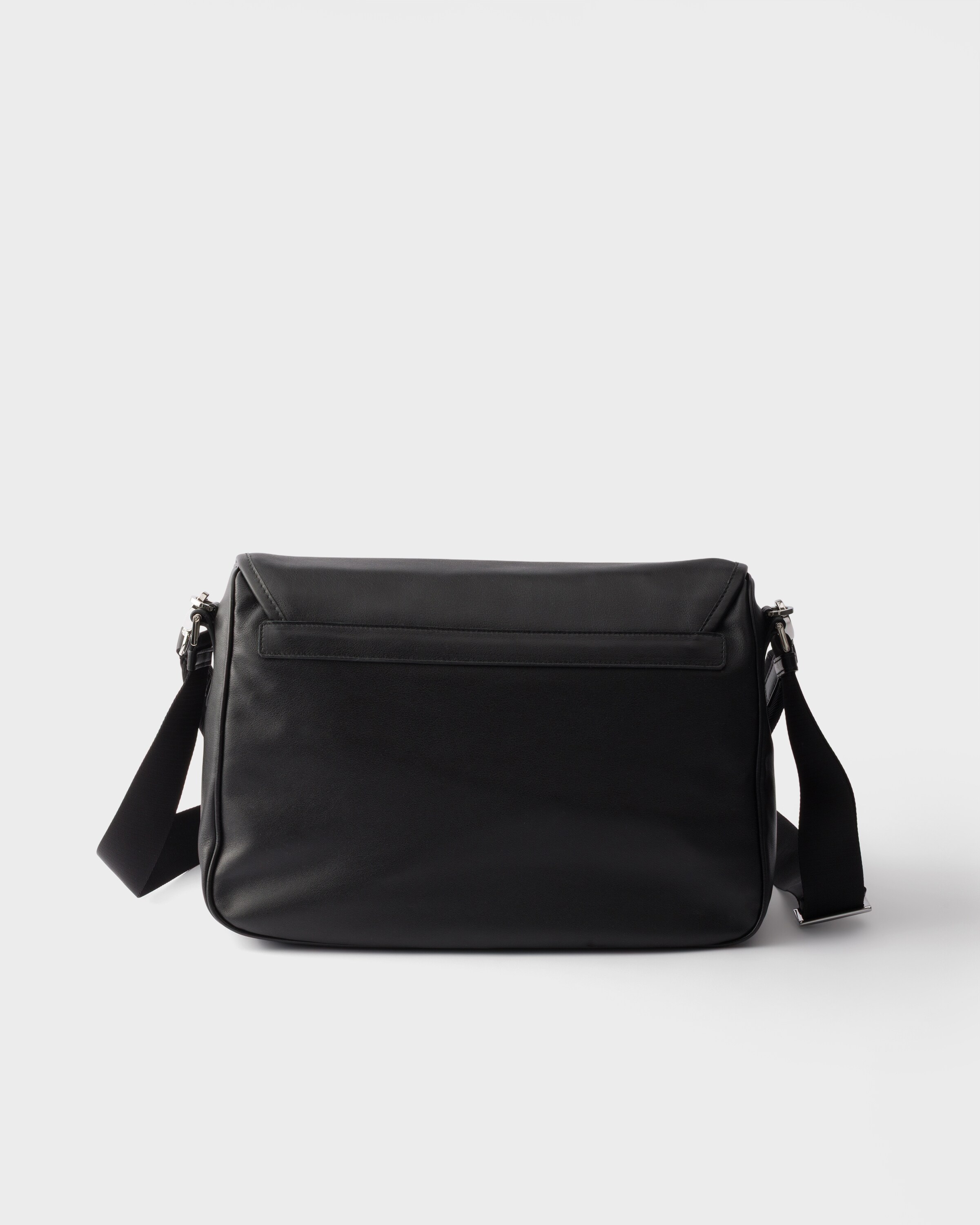 Sac porté épaule en cuir PRADA Noir