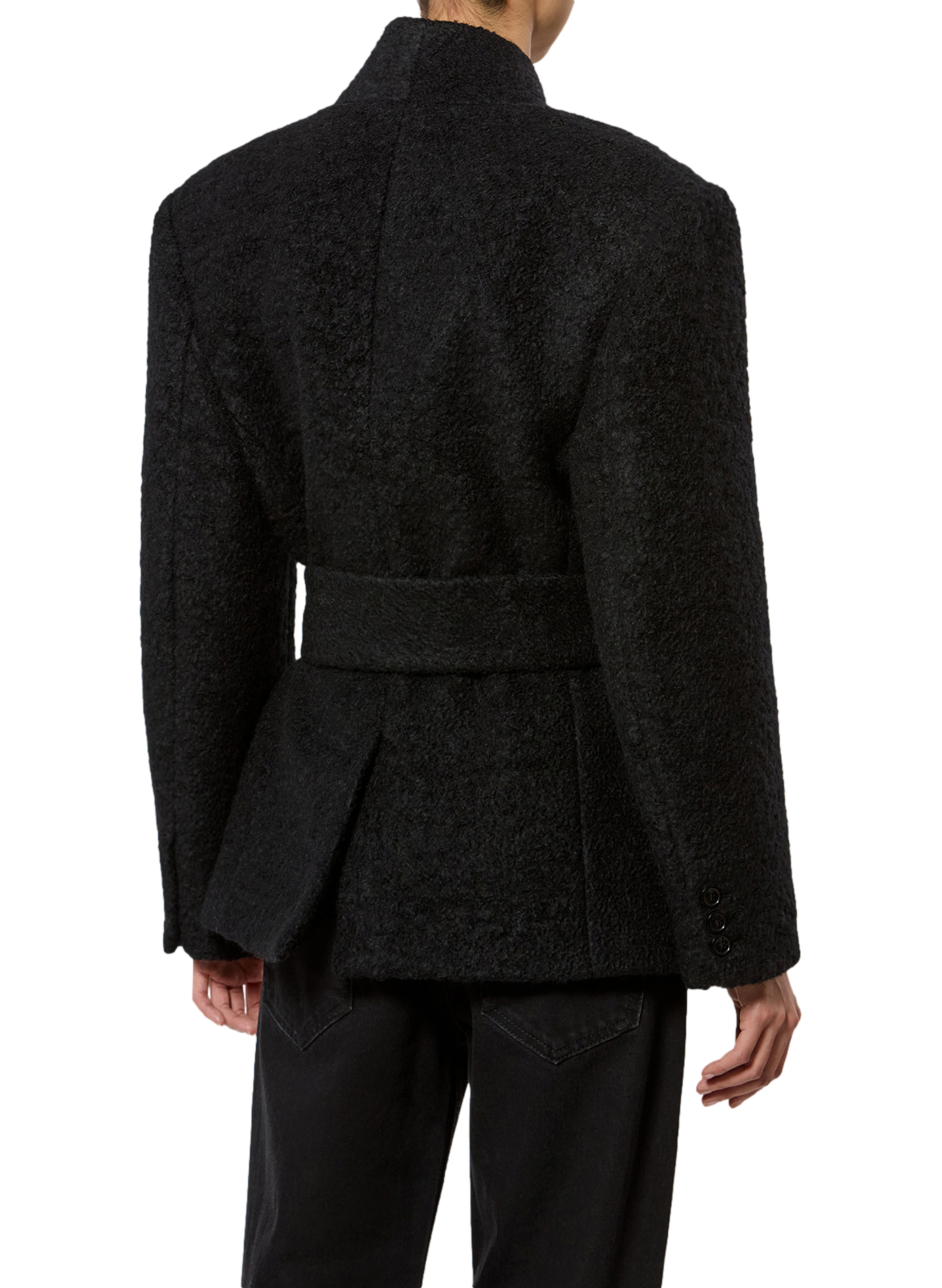 Syndra Wollbouclé und Alpaka Jacke ISABEL MARANT Schwarz