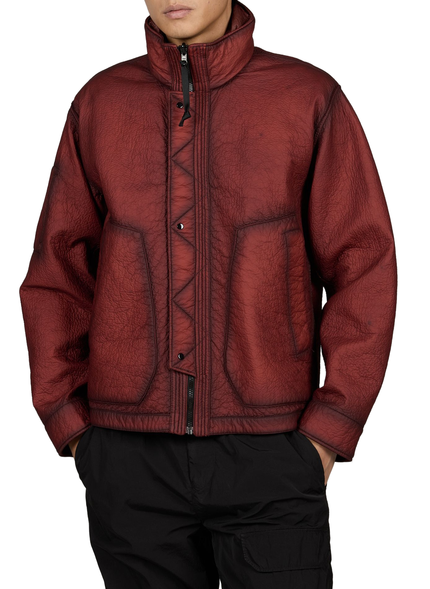 Blouson à capuche réversible CP COMPANY Rouge