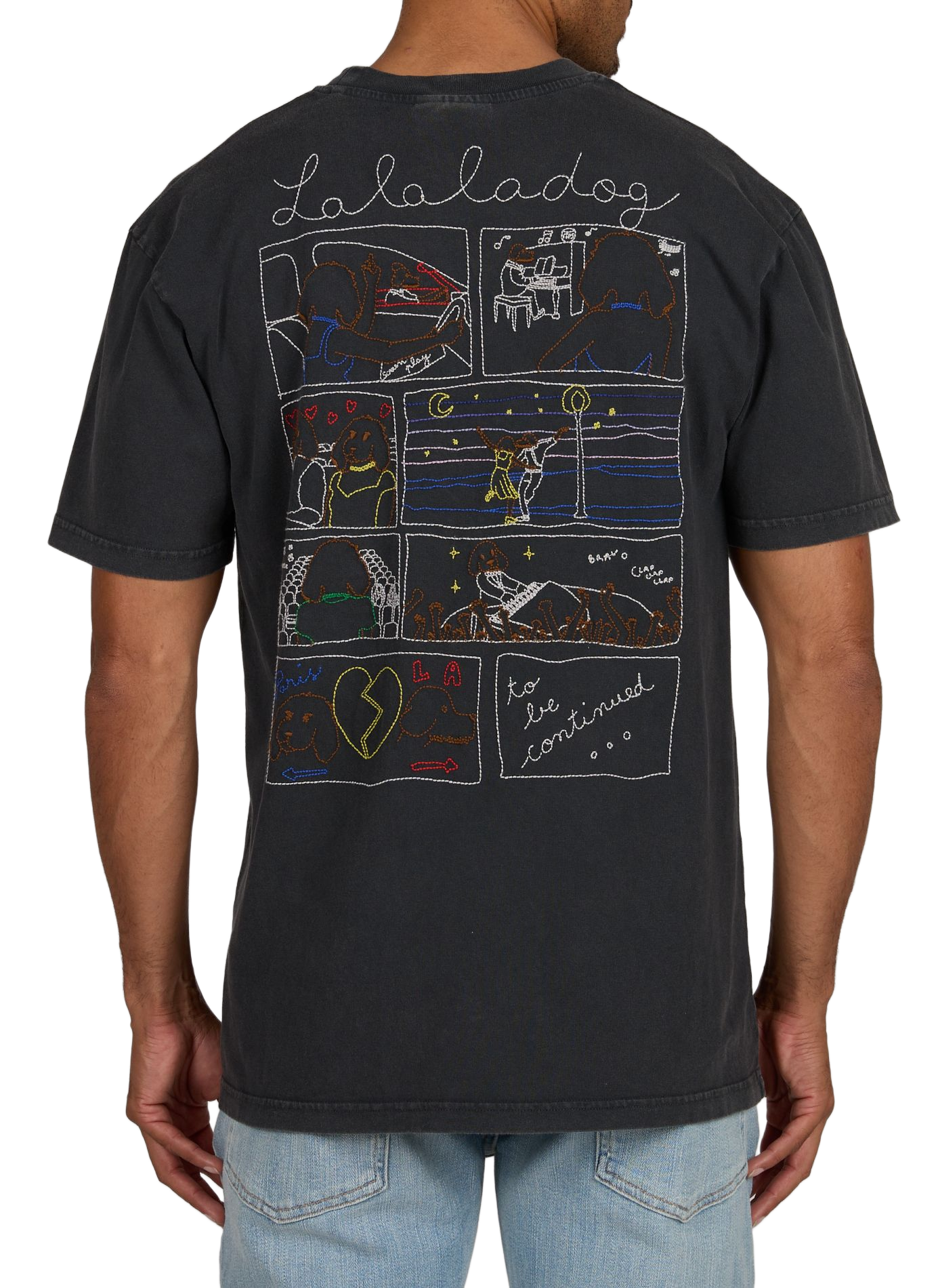 Patureau "Lalaladog" Cotton T-shirt MAISON LABICHE Black