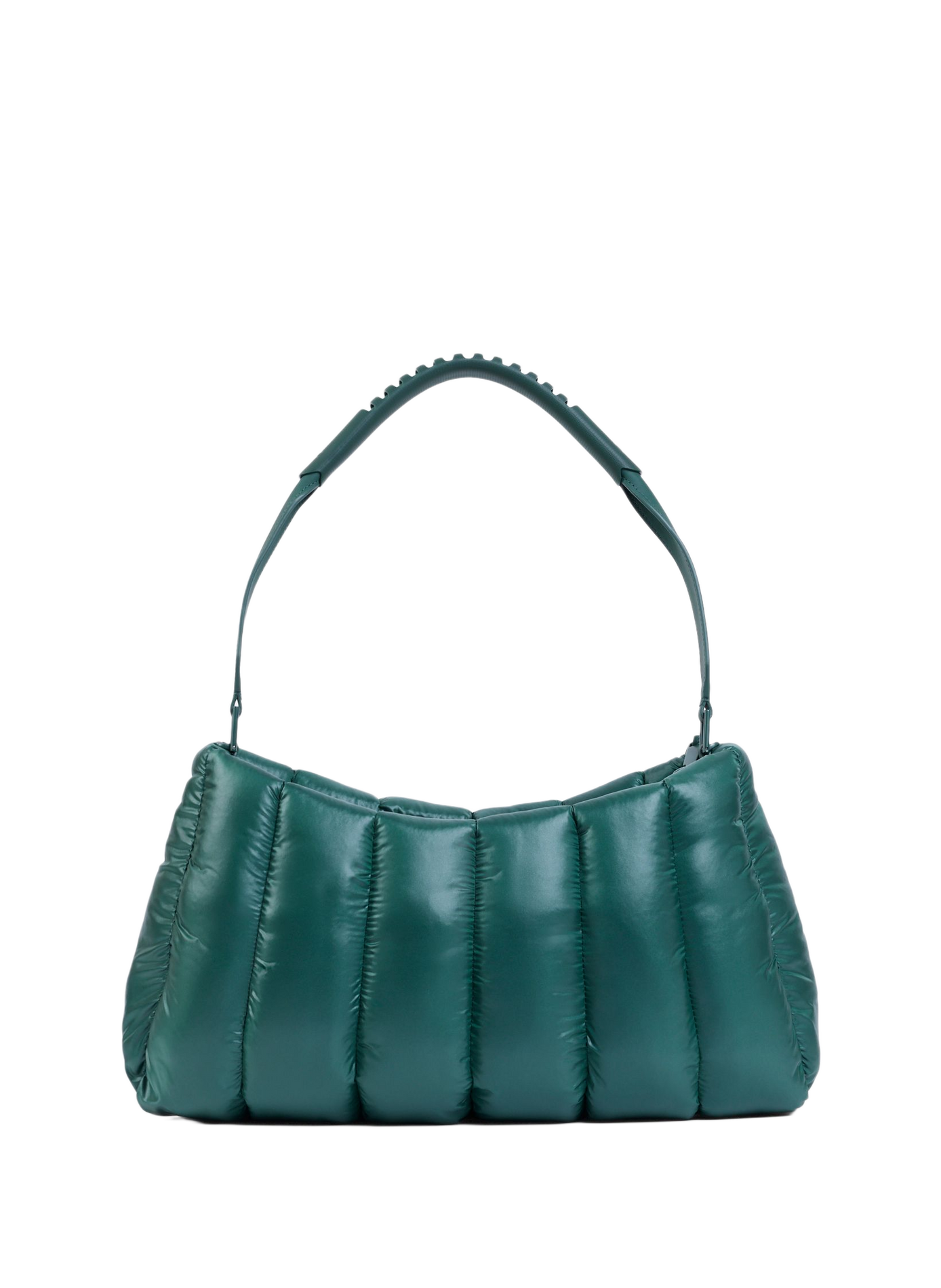 Quilted handbag with embossed logo LACOSTE Green