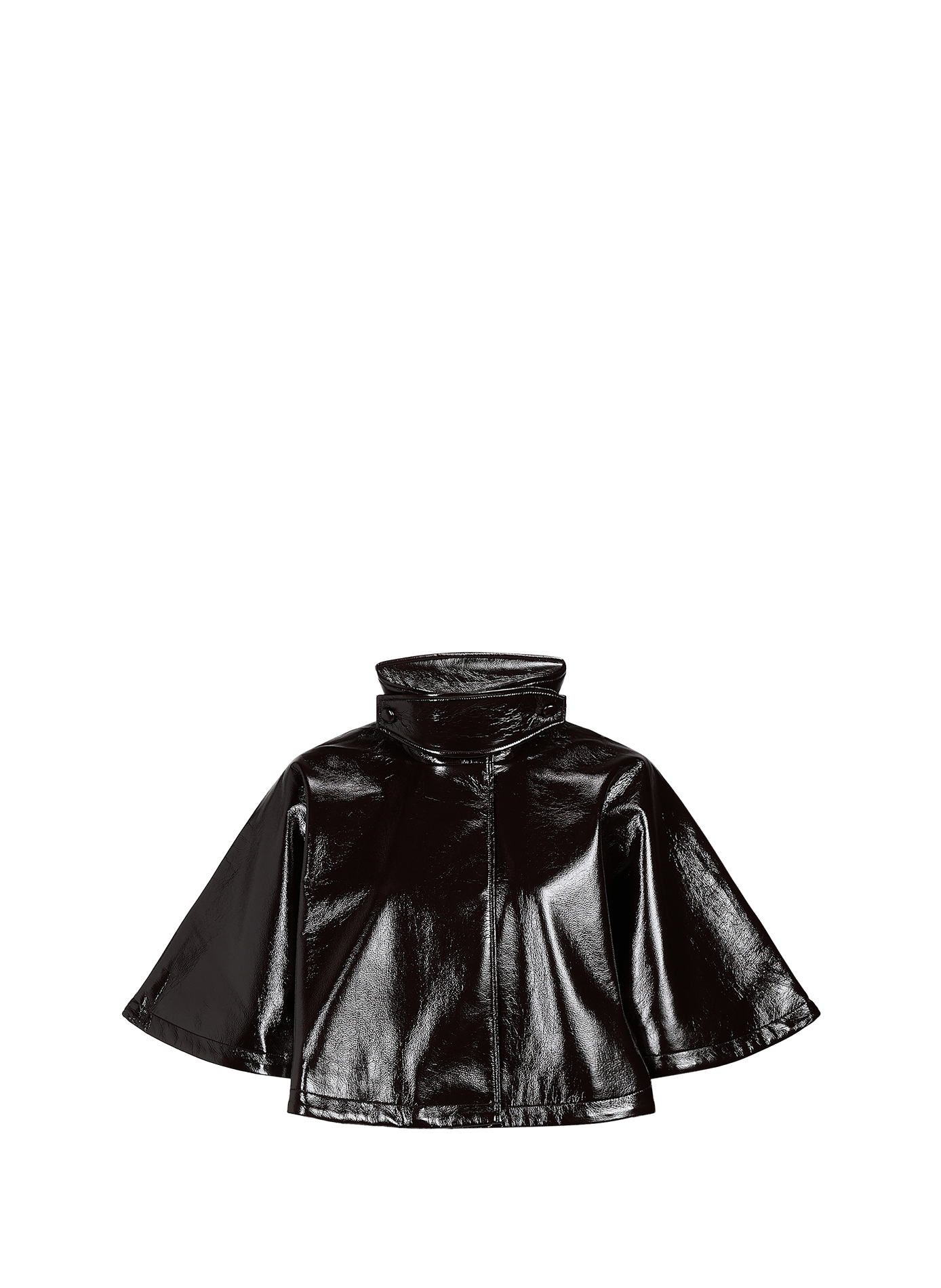 High-neck glossy cape Galea BERENICE Brown