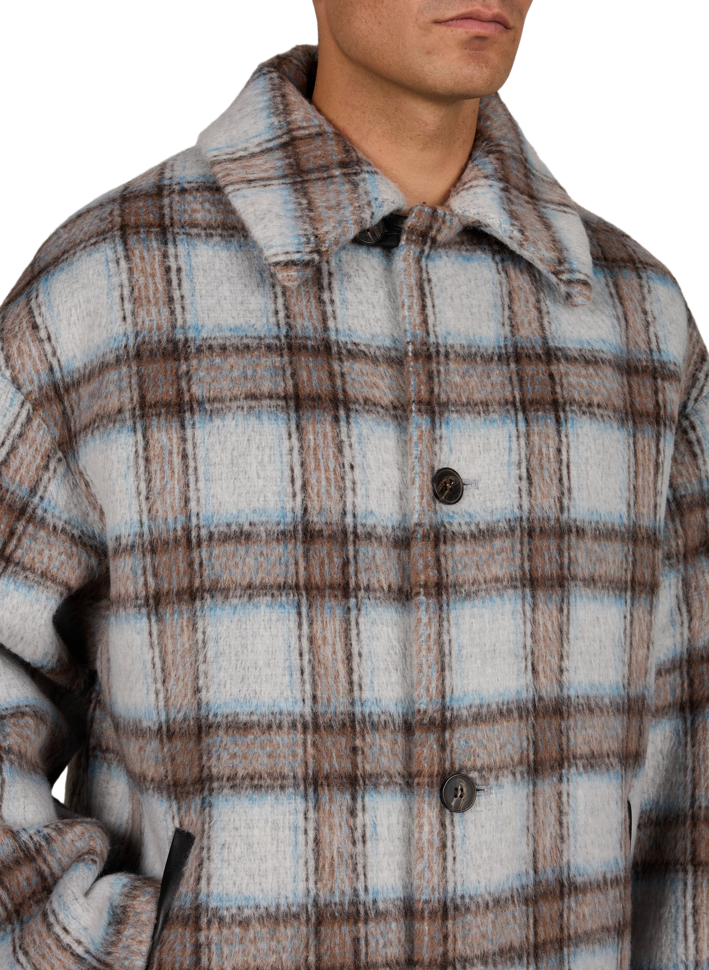 Mid-length straight coat with a classic collar ENTIRE STUDIOS Multicolour