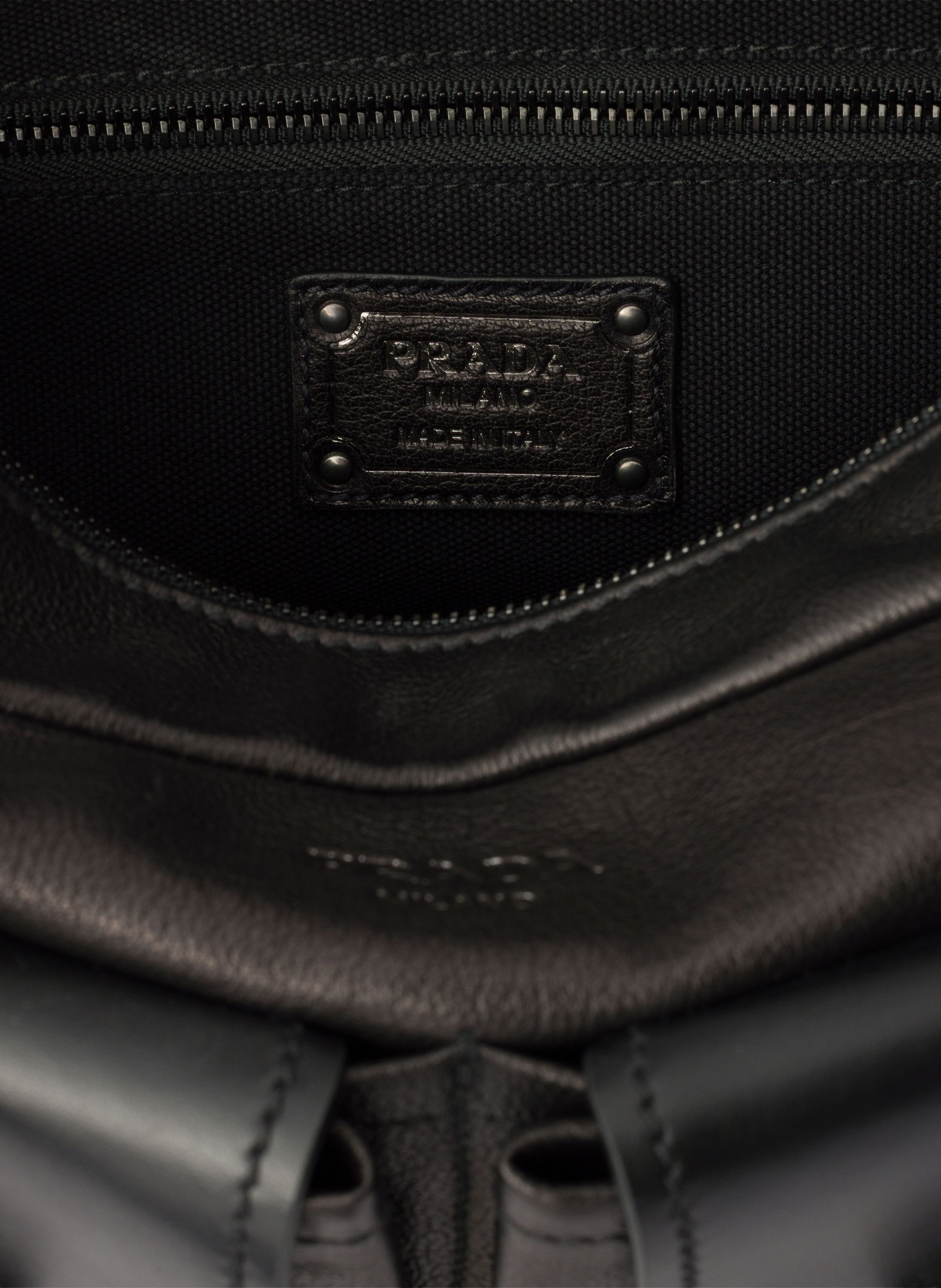 Sac porté épaule prada route en cuir PRADA Noir