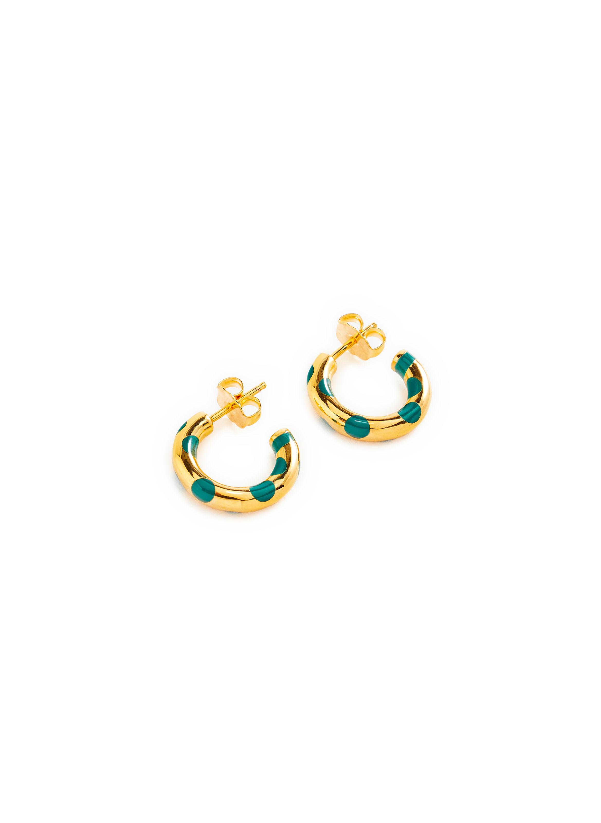Boucles d'oreille Positano Pois  AURELIE BIDERMANN Vert