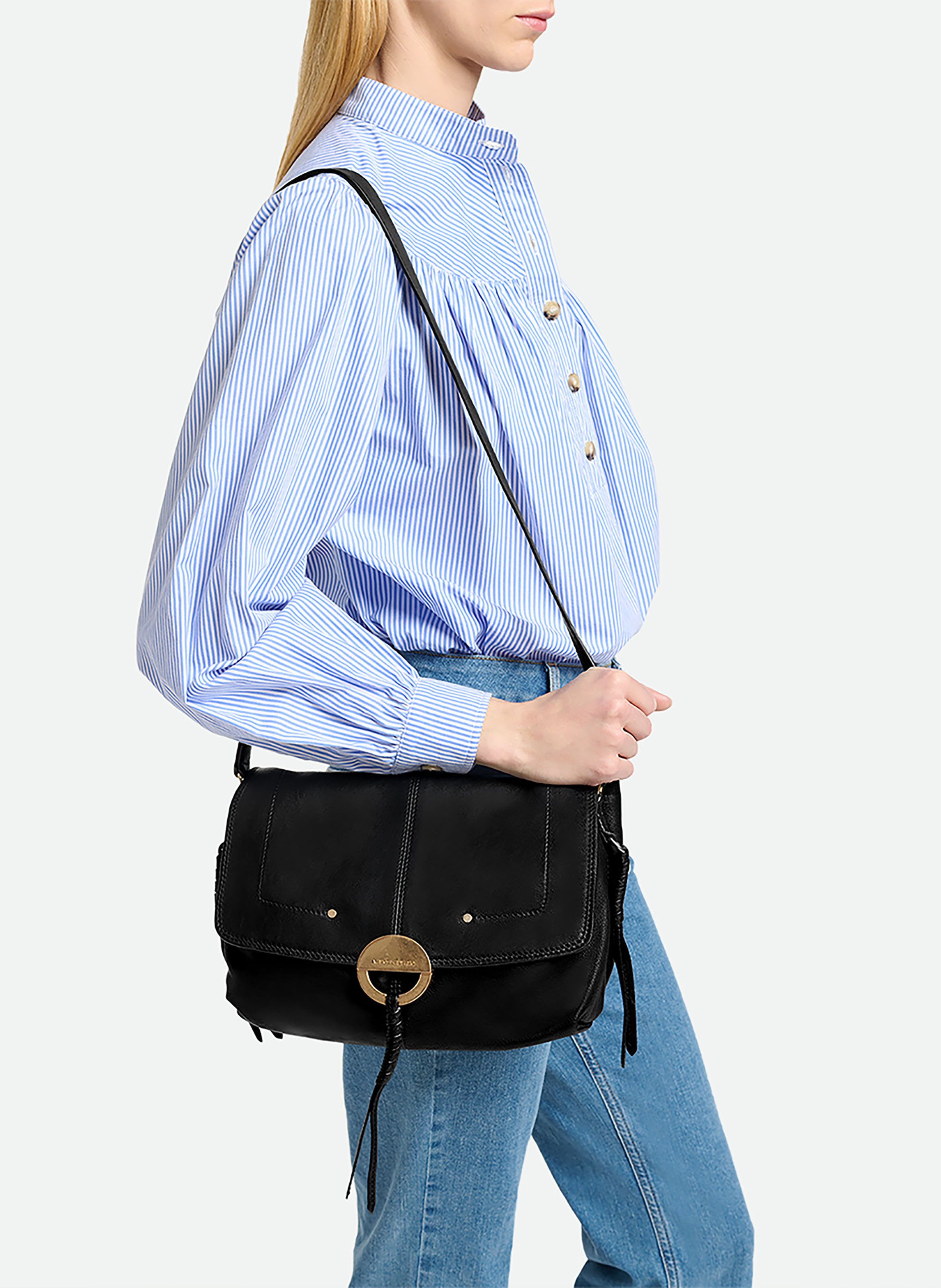 Grand sac othilia en cuir VANESSA BRUNO Noir
