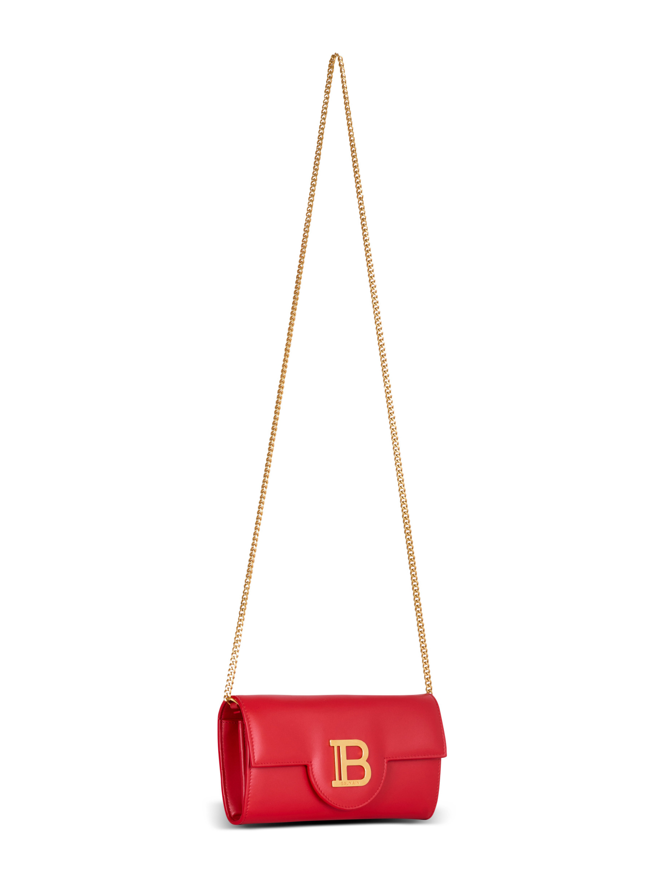 Portefeuille b-buzz en cuir BALMAIN Rouge