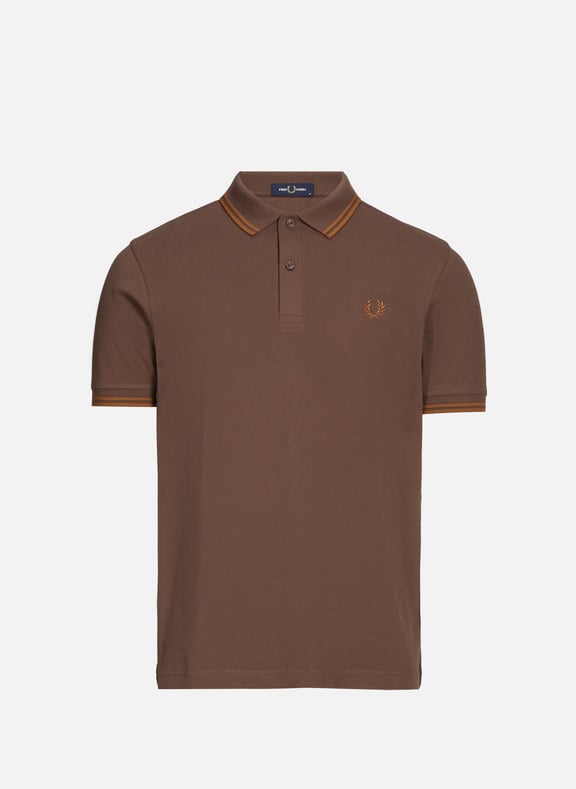 Polo en coton piqué Marron by FRED PERRY FRED PERRY Polo en coton piqué Marron