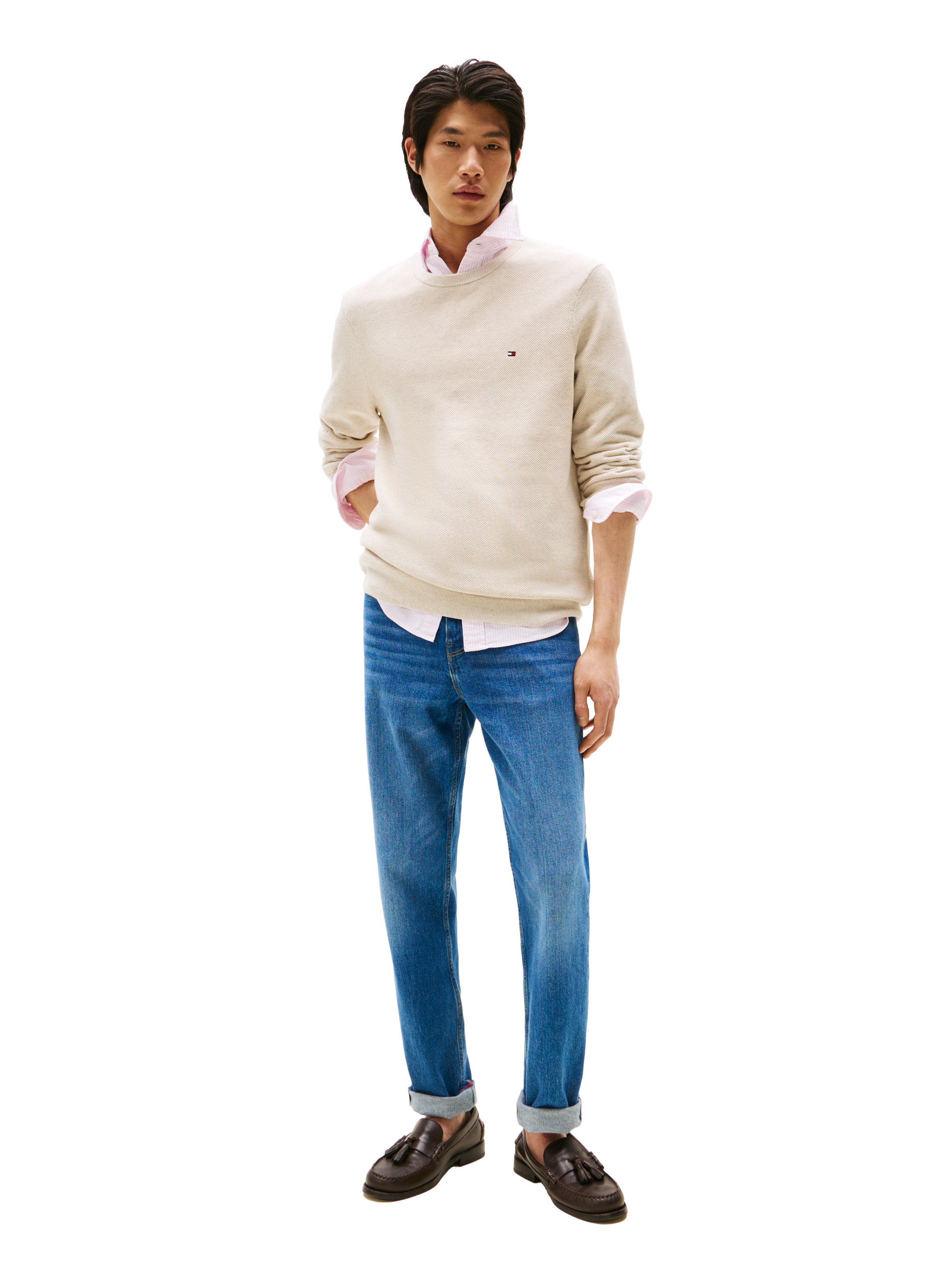 Cotton-blend jumper TOMMY HILFIGER Beige