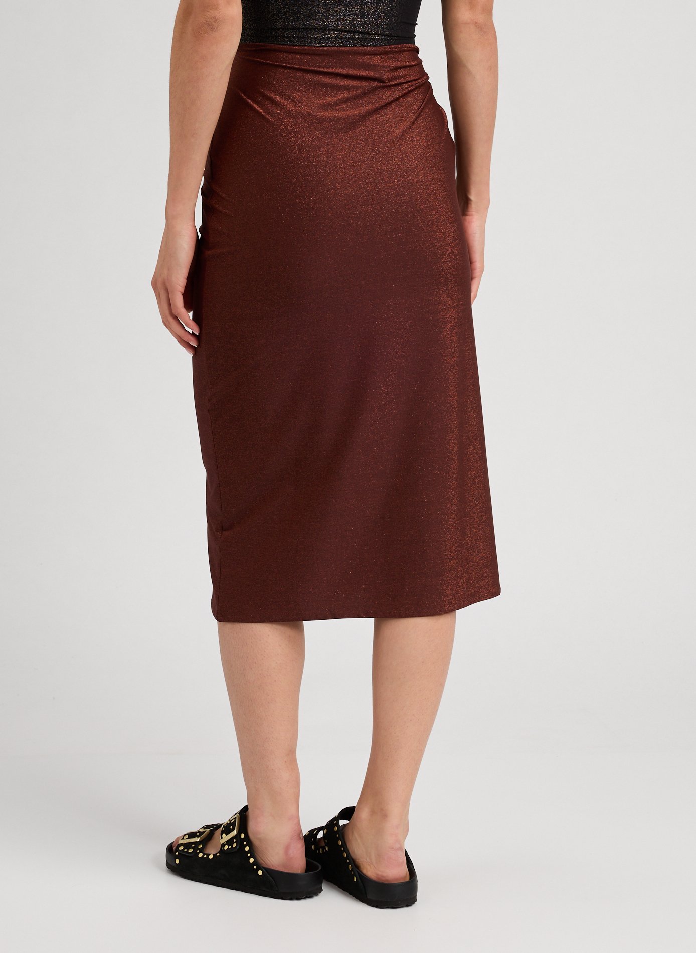 Long pareo with sequins LA NOUVELLE Brown