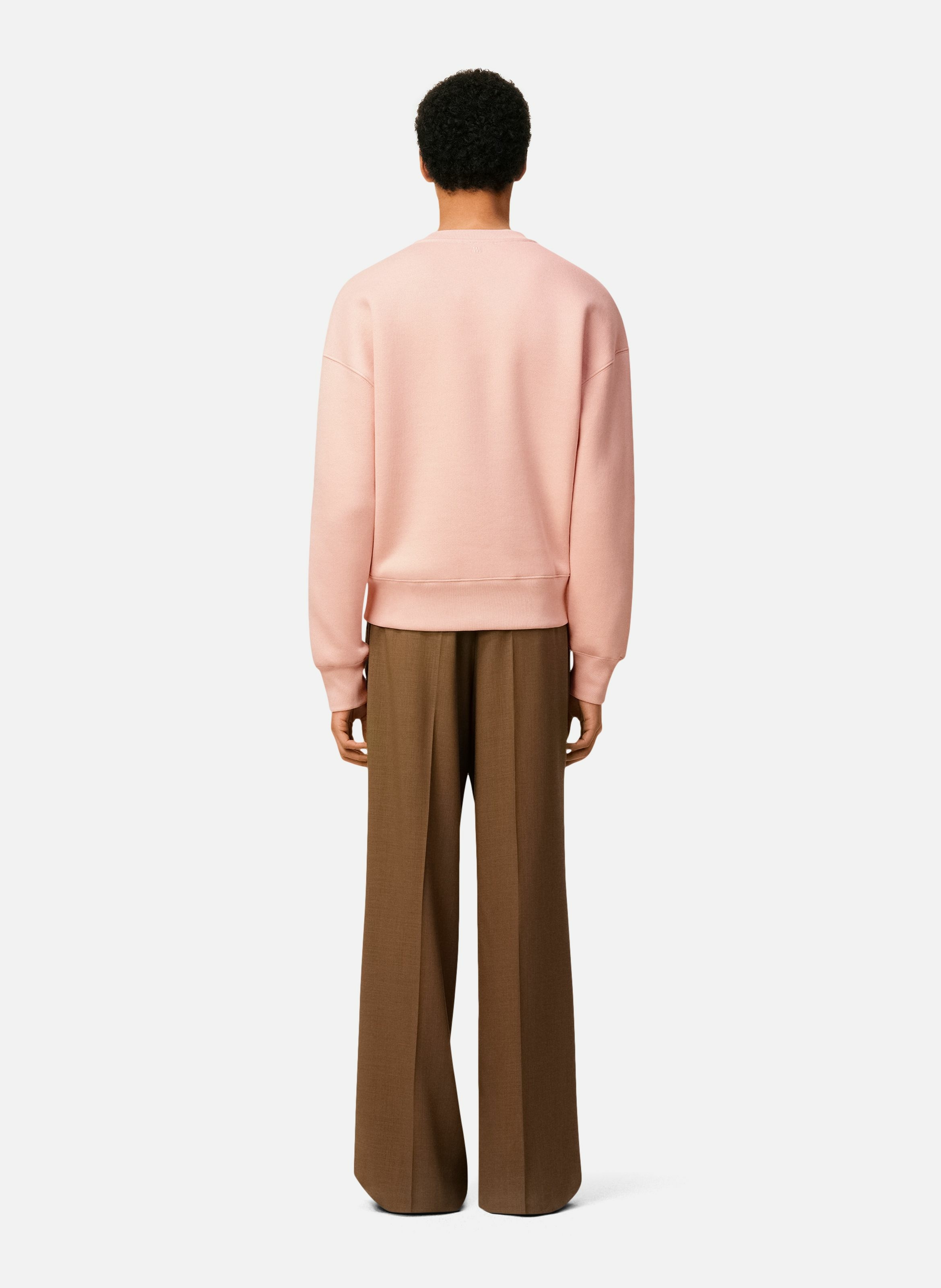 Sweatshirt ami de coeur en coton unisexe AMI PARIS Rose