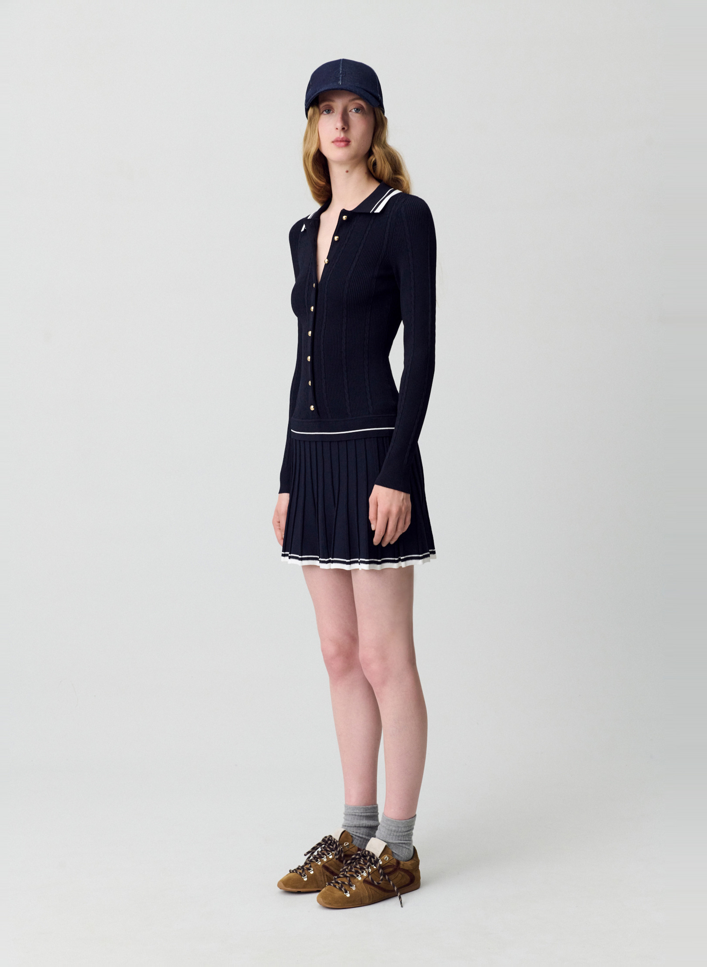 Robe courte col classique marte CLAUDIE PIERLOT Bleu