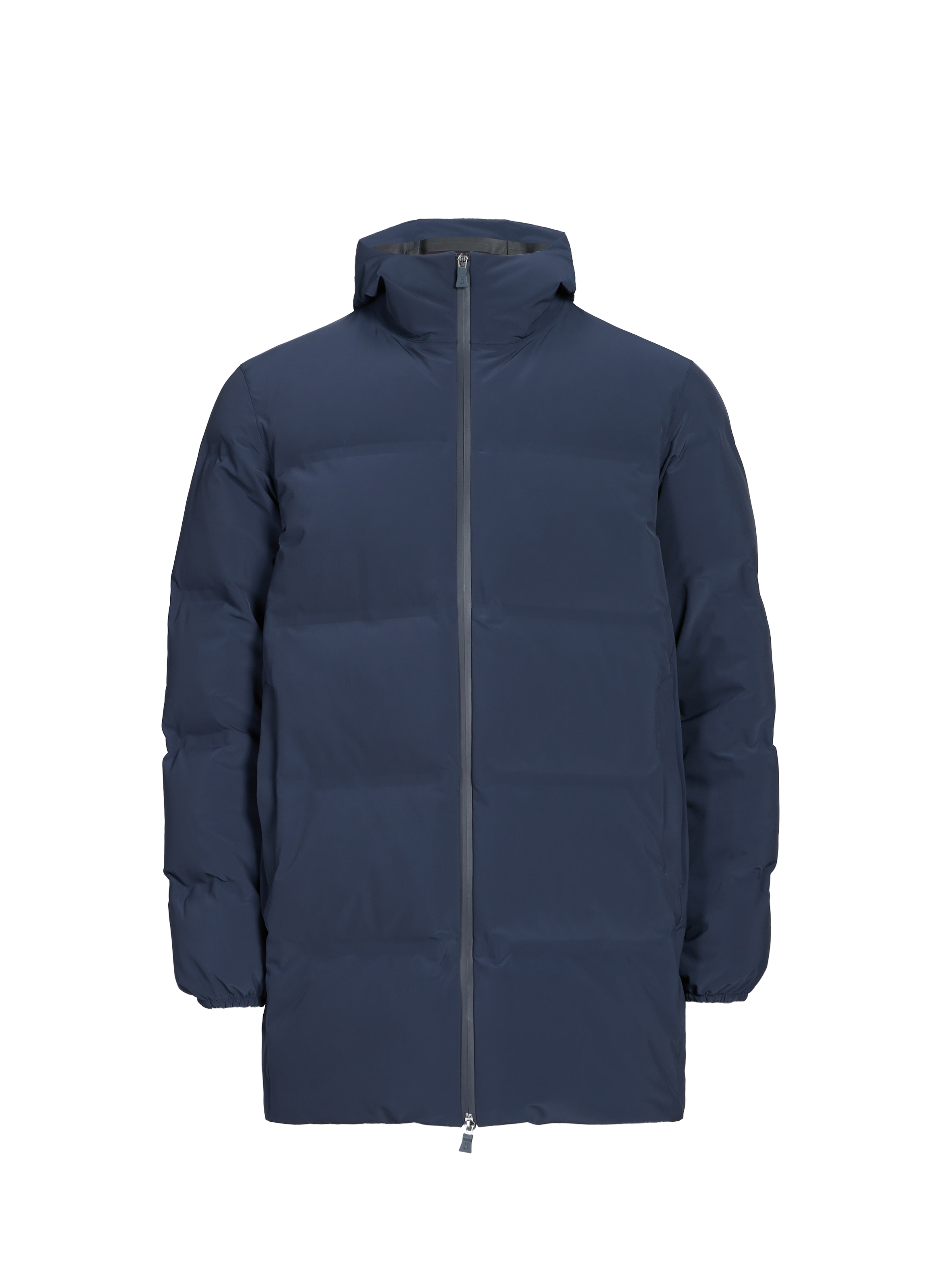 HERNO Quilted down jacket with hood Blue