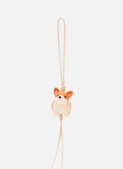Corgi felt and calfskin bag charm LOEWE Corgi felt and calfskin bag charm LOEWE