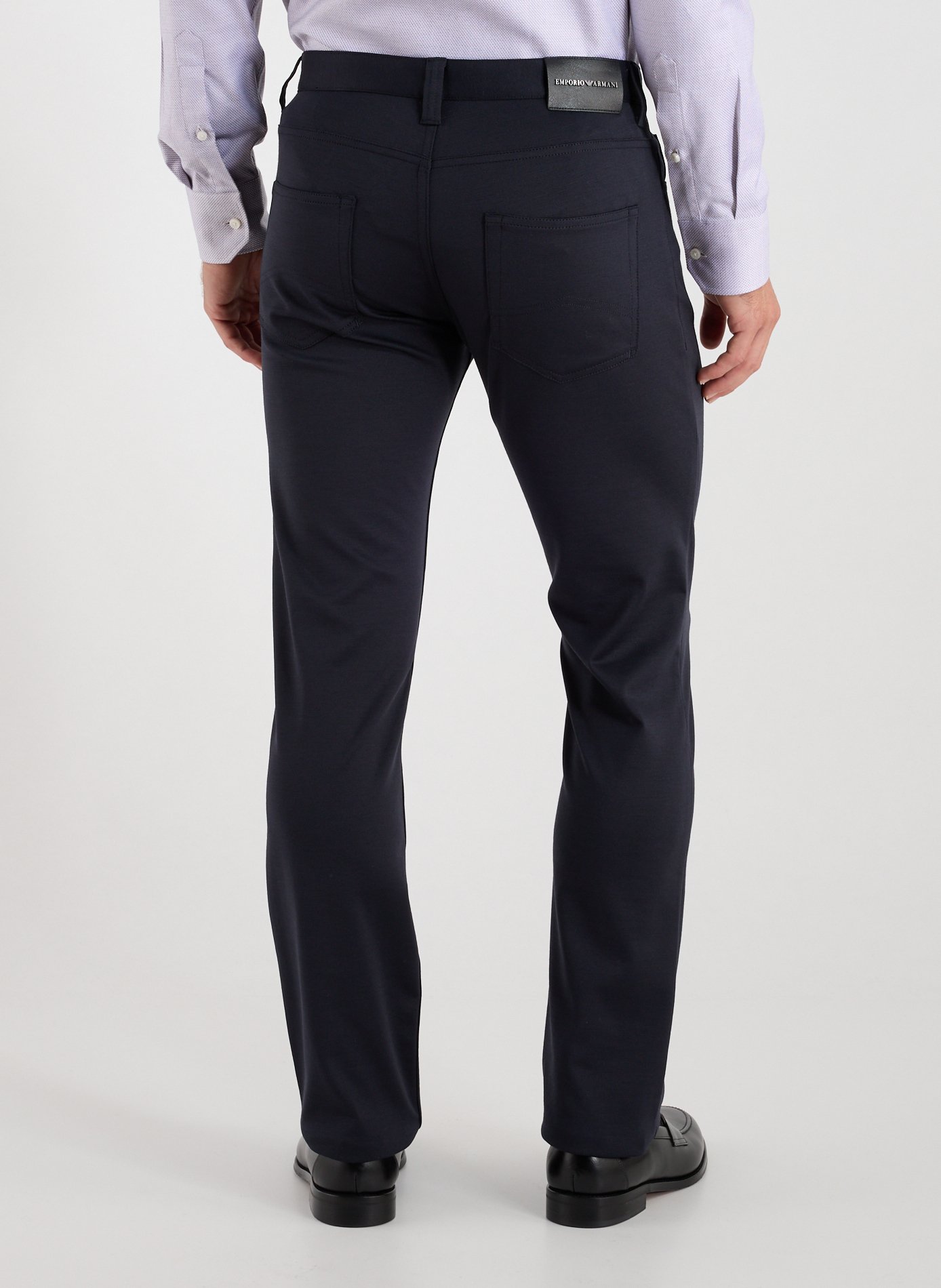 Slim wool-blend pants EMPORIO ARMANI Blue
