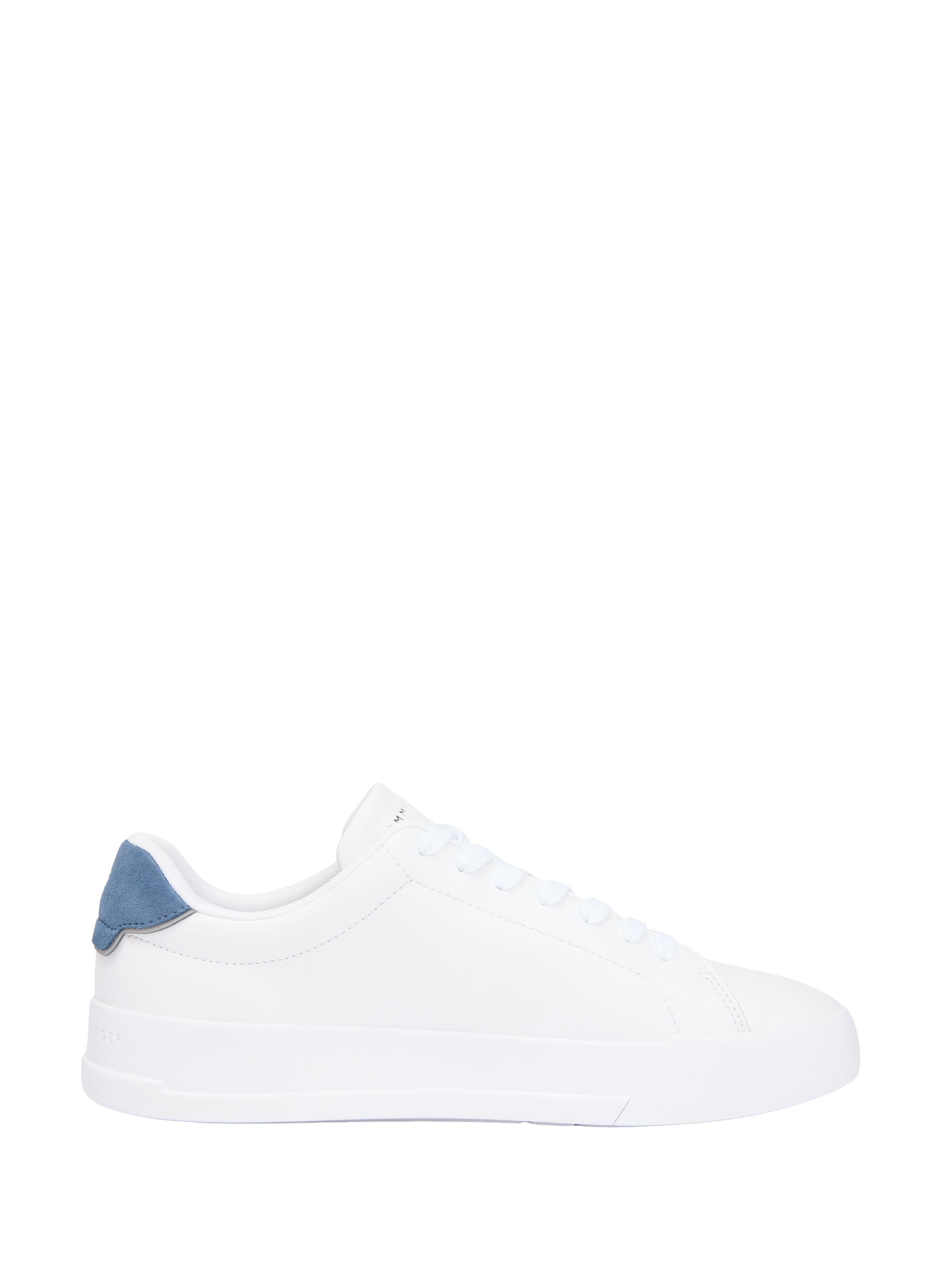 TOMMY HILFIGER Grain effect leather sneakers White