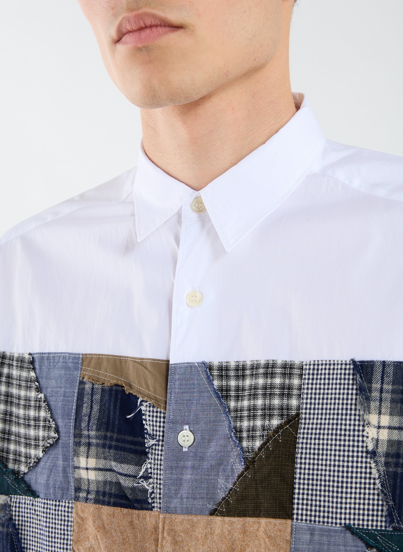 Classic collar cotton patchwork shirt COMME DES GARCONS HOMME Multicolour