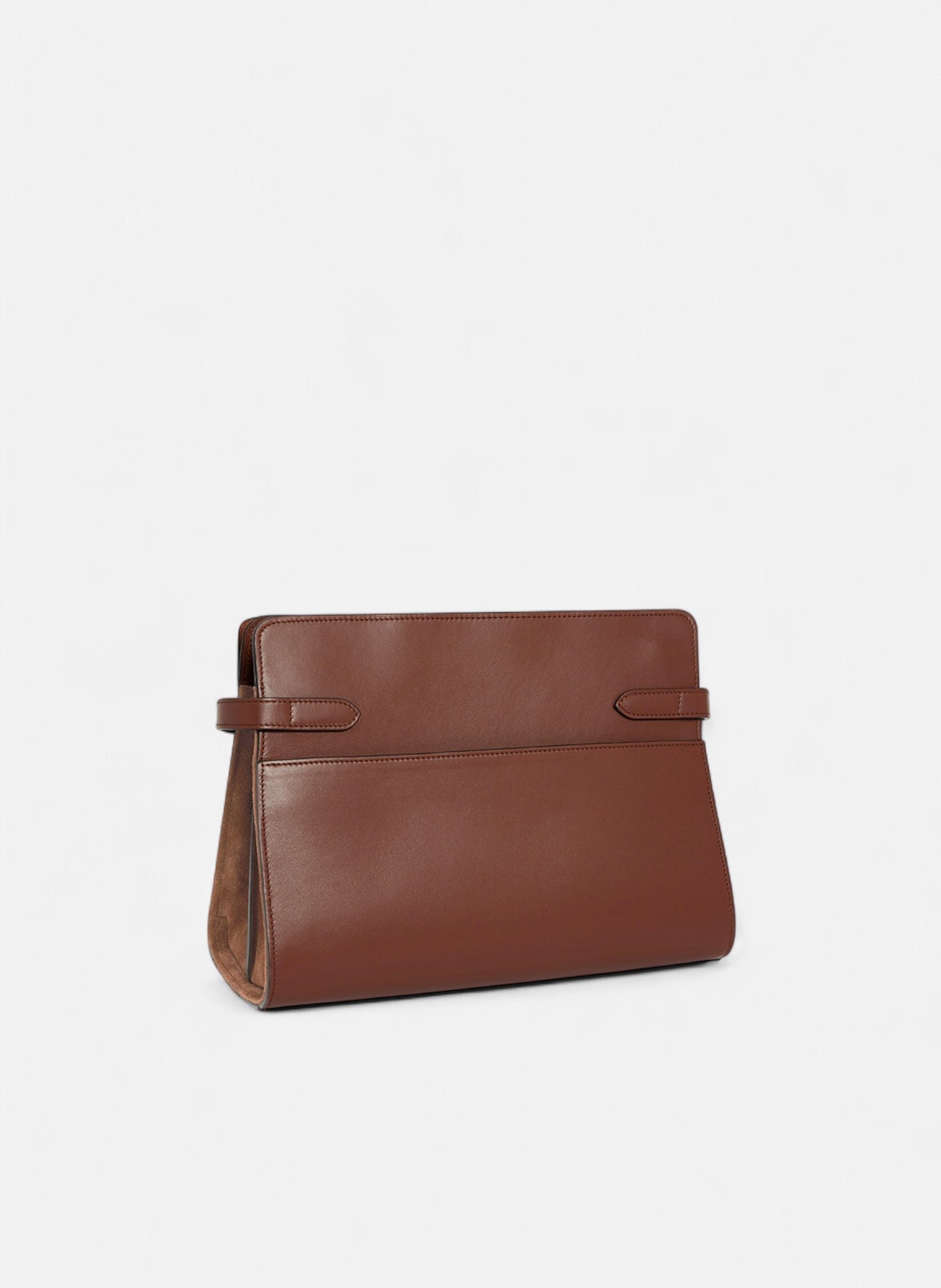 Sac porté épaule grand modèle emie en cuir lisse et nubuck LE TANNEUR Marron