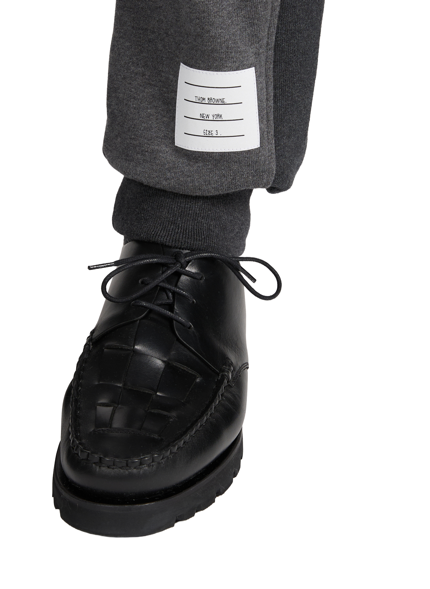 Pantalon de survêtement en coton THOM BROWNE Gris