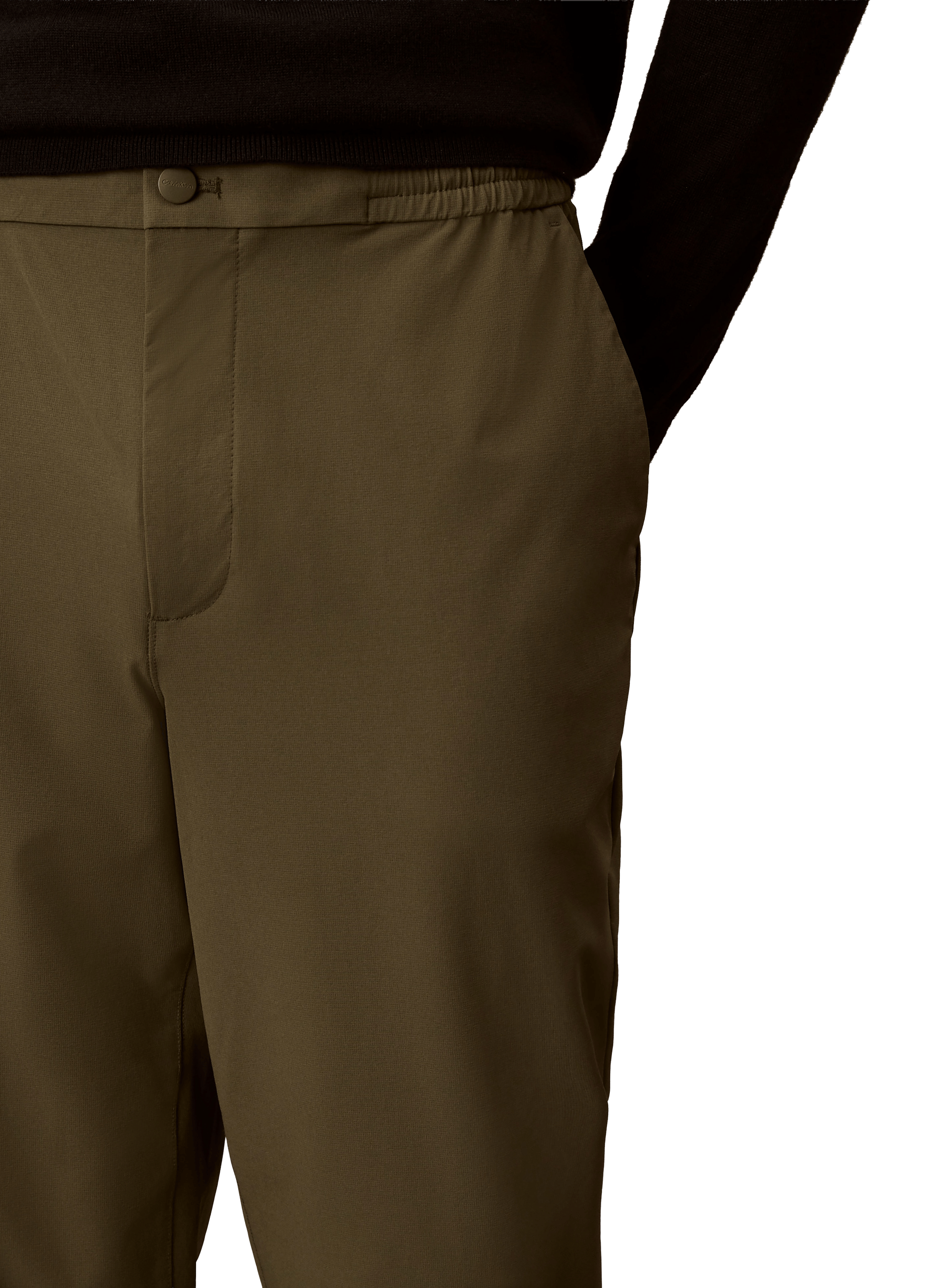 Pantalon uni droit CALVIN KLEIN Kaki