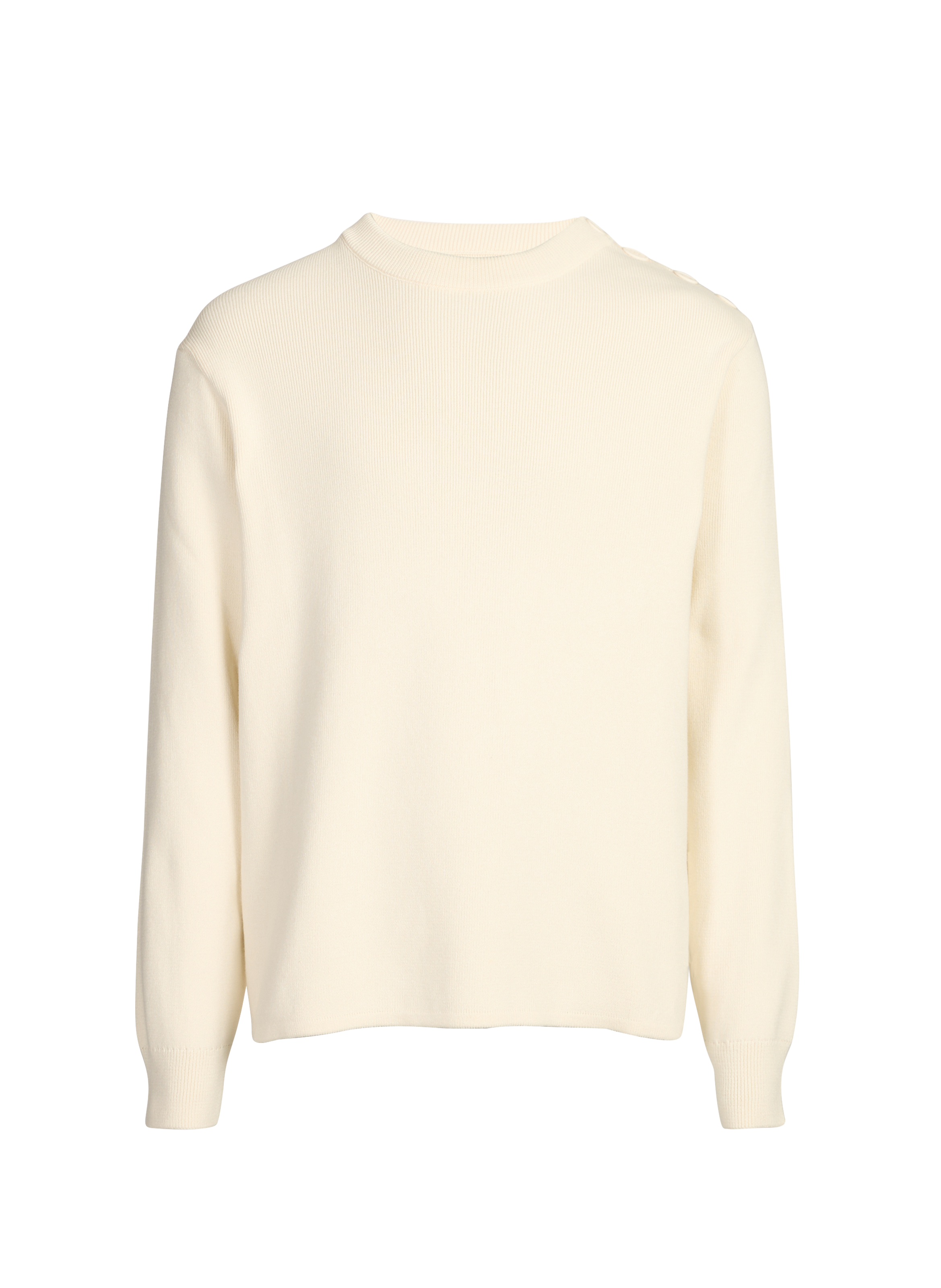 Pull Full à col rond en coton SAISON 1865 Beige