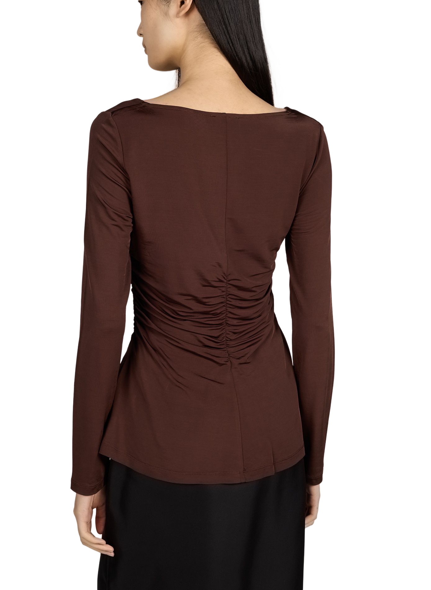 Top drapé à manches longues BAUM UND PFERDGARTEN Marron