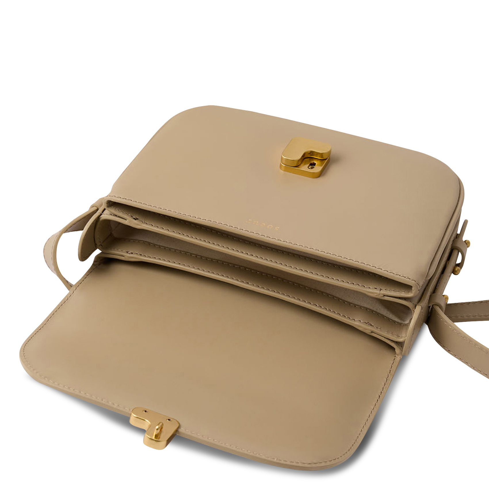 Sac bandoulière en cuir bellissima mini SOEUR Beige