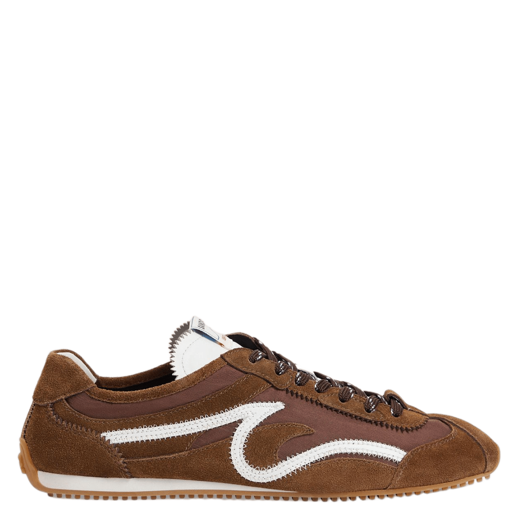 Baskets basses en cuir SANDRO Marron