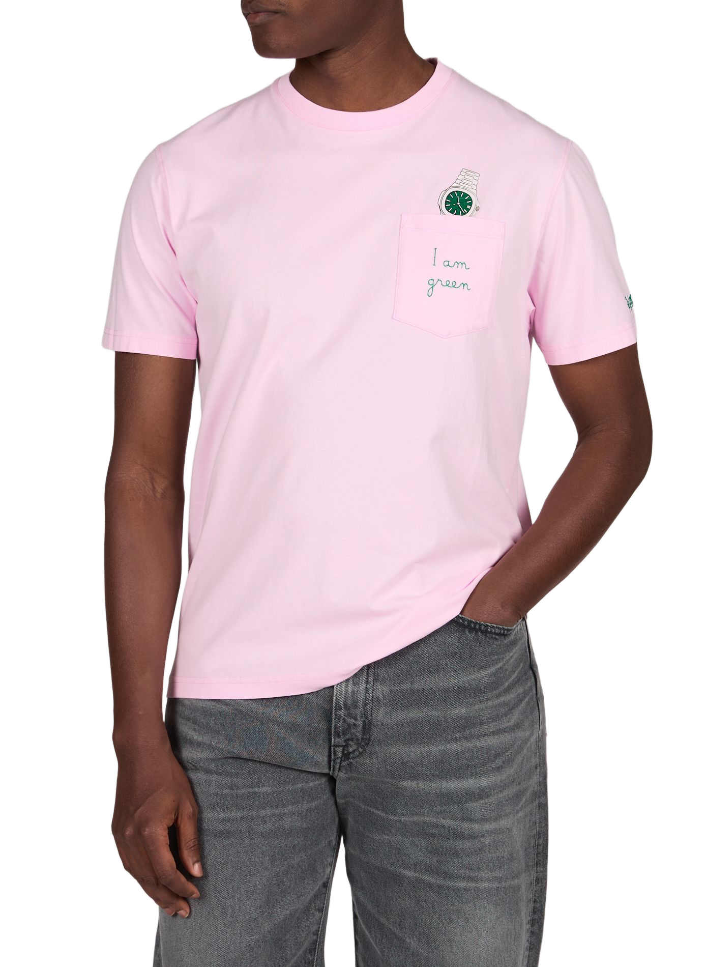 Straight cotton t-shirt MC2 SAINT BARTH Pink