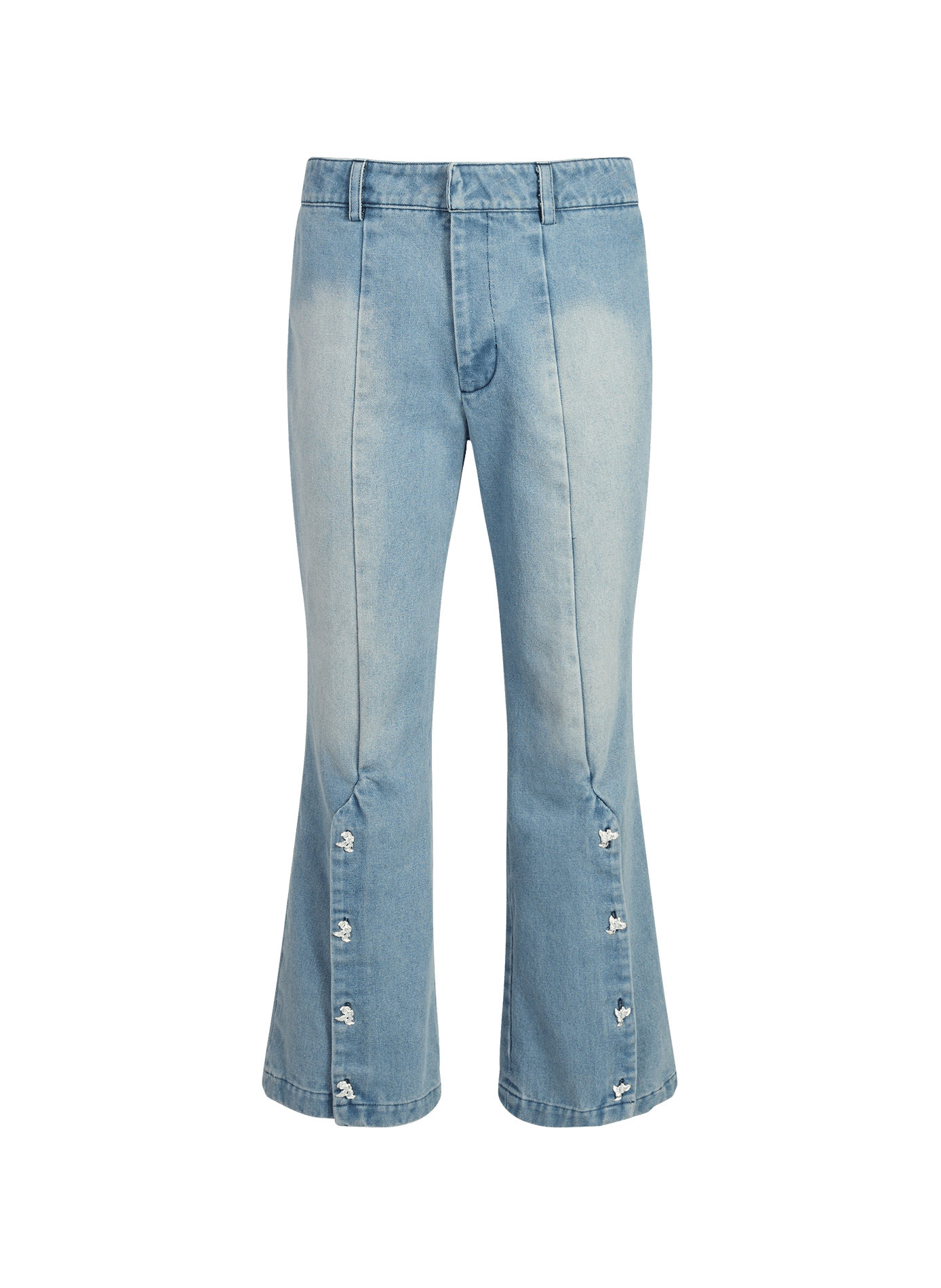 Buttoned Hem Cotton Campana Jeans CAMPILLO Brown