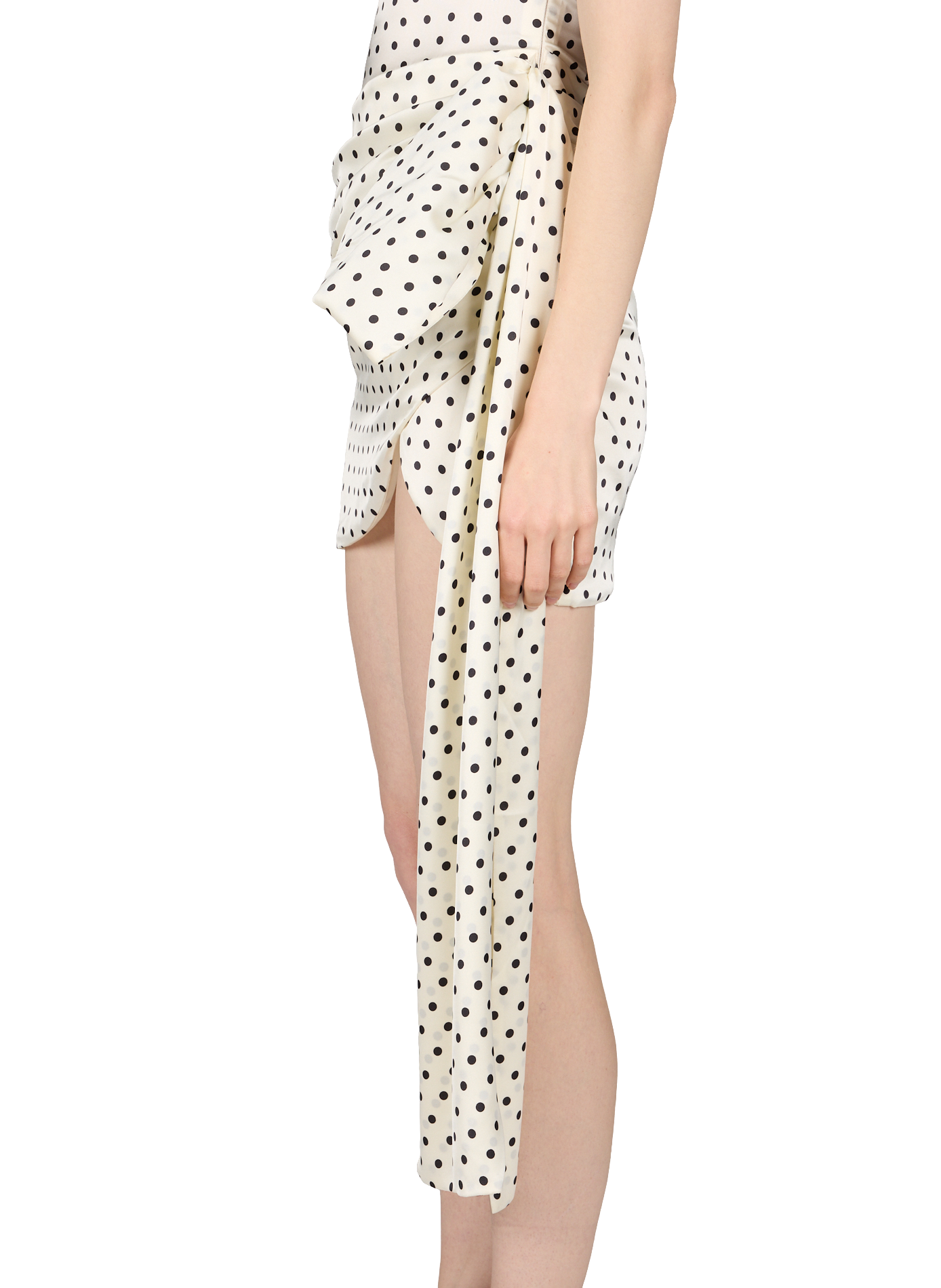 Korte jurk met stippen SELF PORTRAIT Beige