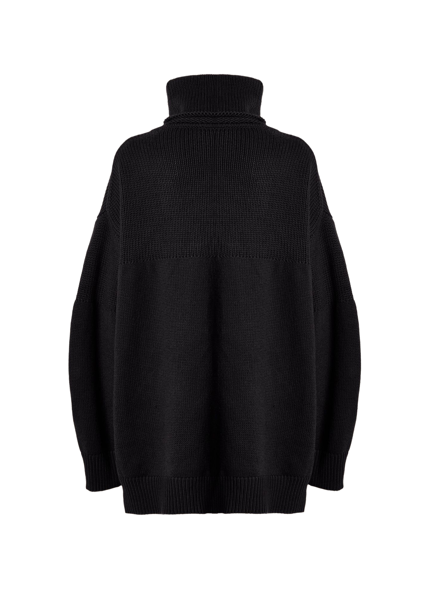 Pull ample à col roulé en laine mérinos WOLFORD Noir