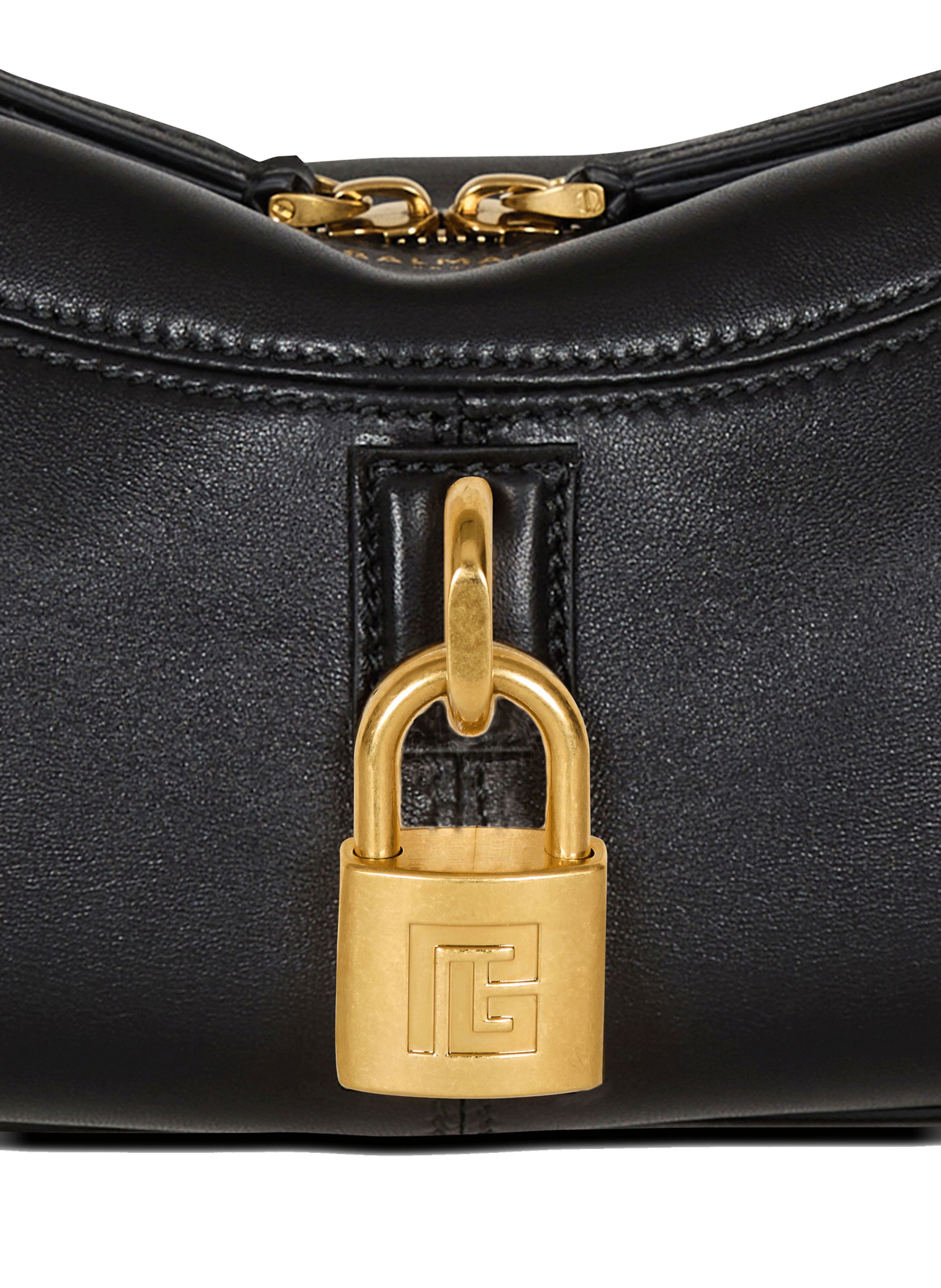 Sac pulse small en cuir lisse BALMAIN Noir