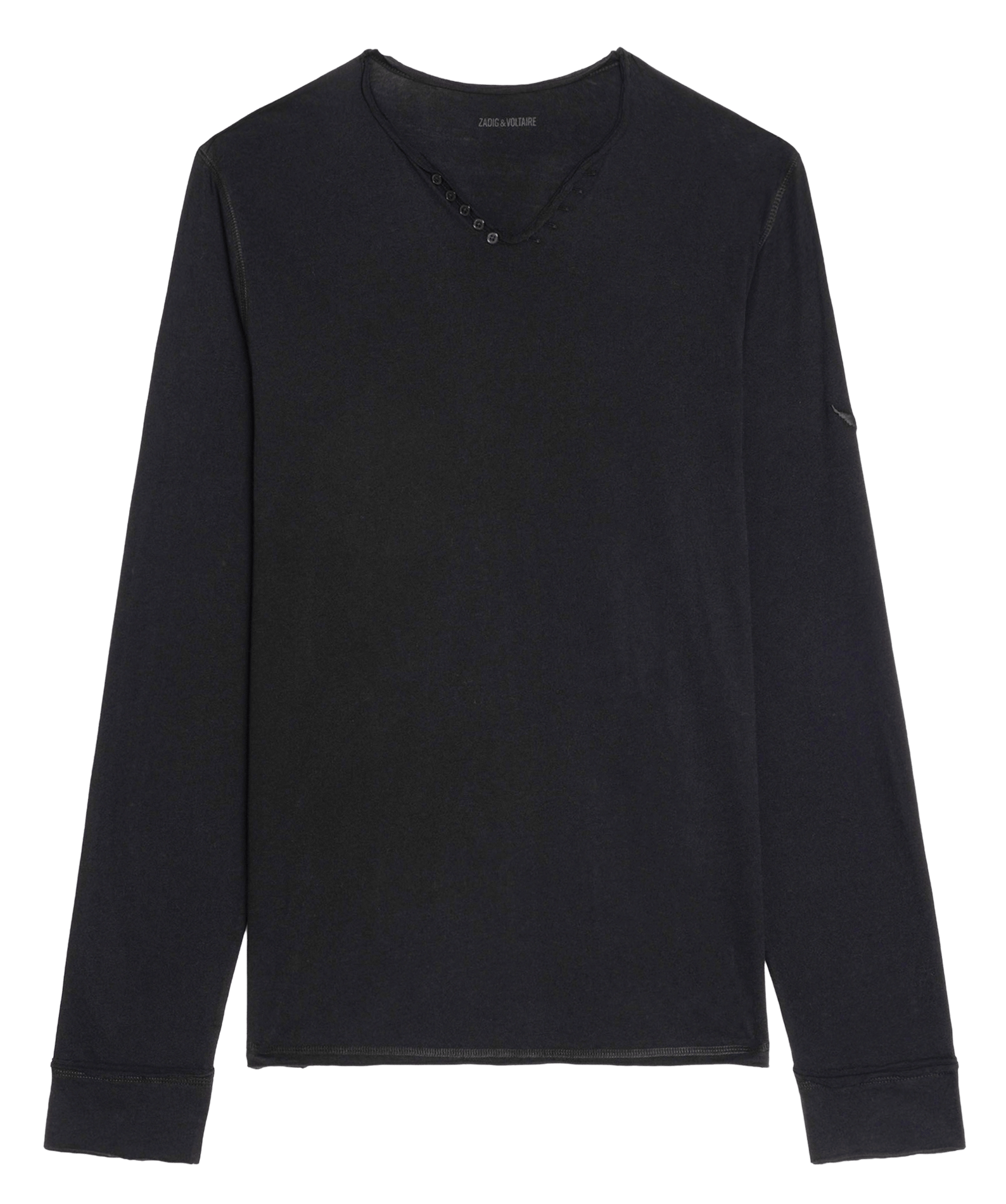 Tee-shirt droit en coton monastir ZADIG&VOLTAIRE Black