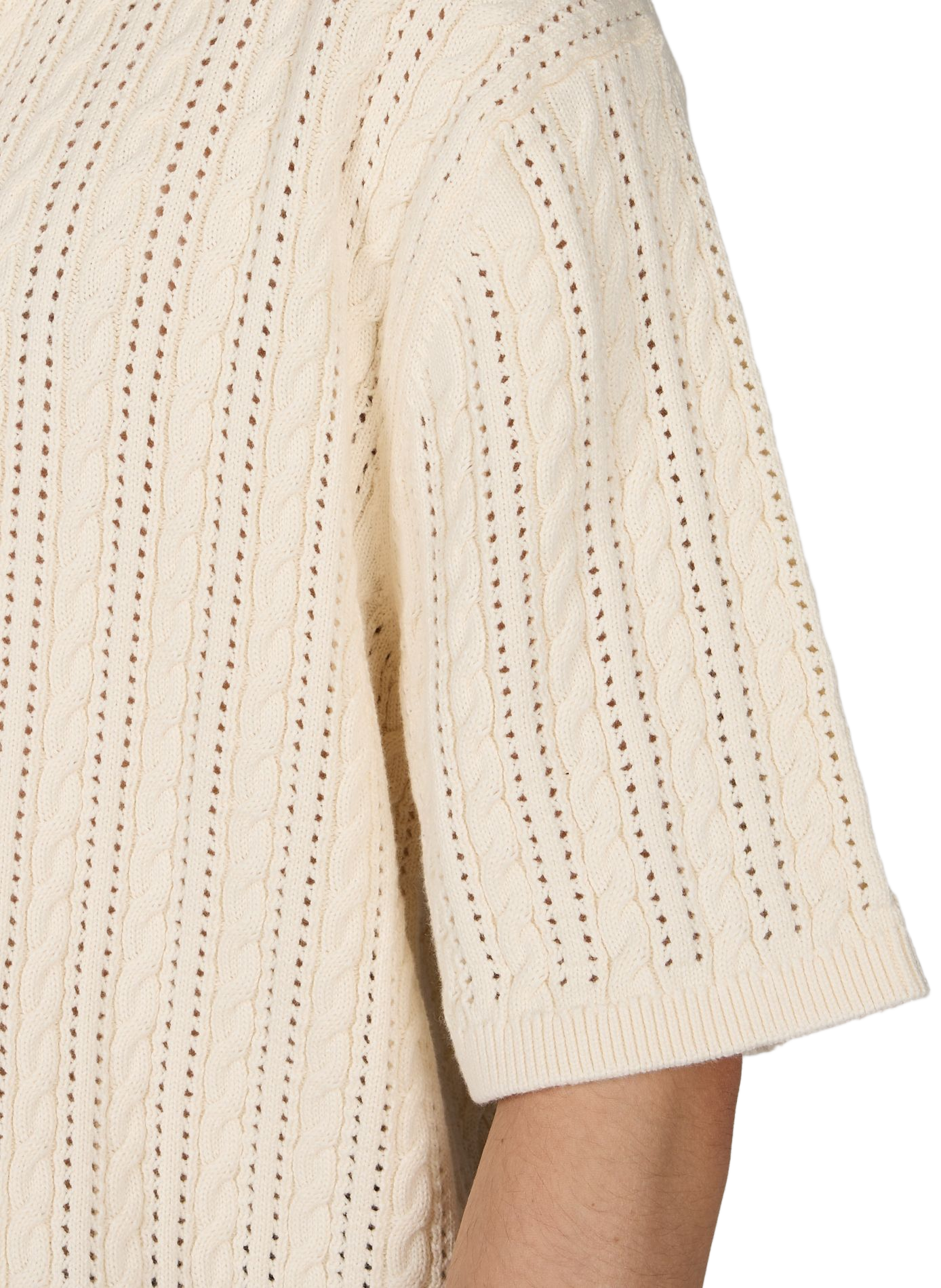 Straight cotton knit shirt LES DEUX White