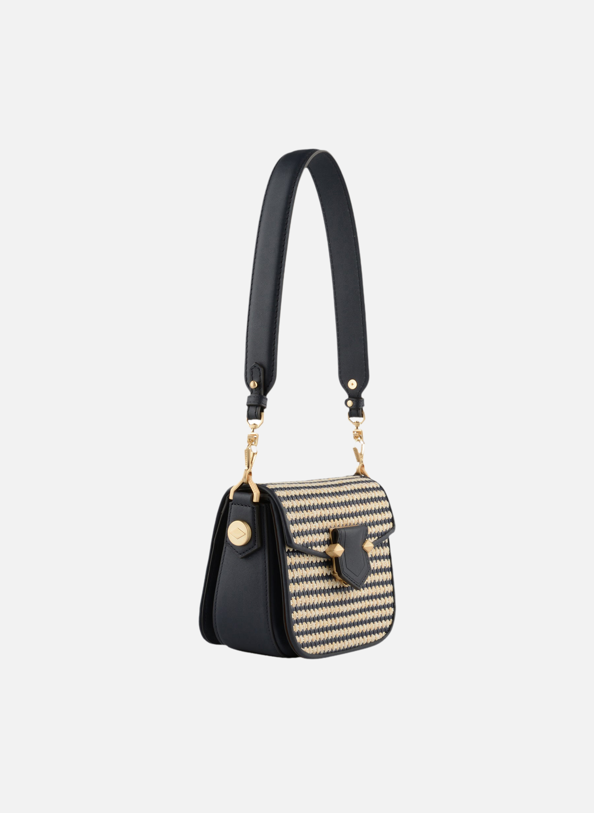 Sèvres tressé | sac porté épaule POURCHET Bleu